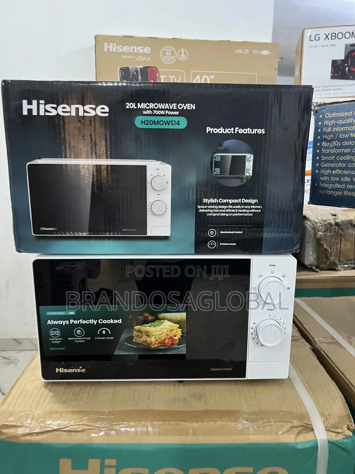 Hisense 20 Liters Microwave | Mwo 20mows10-H White