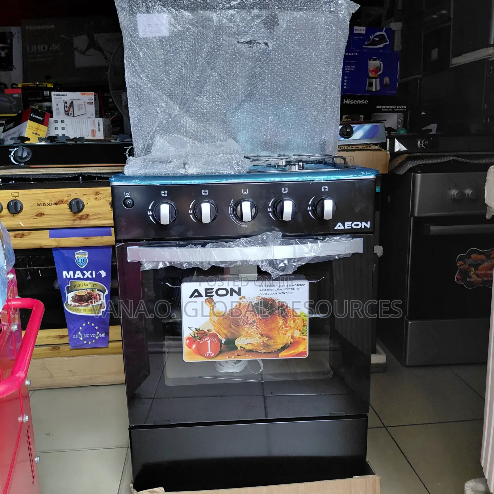 Gas Cooker Aeon 60x60 4 Burner Gas Cooker