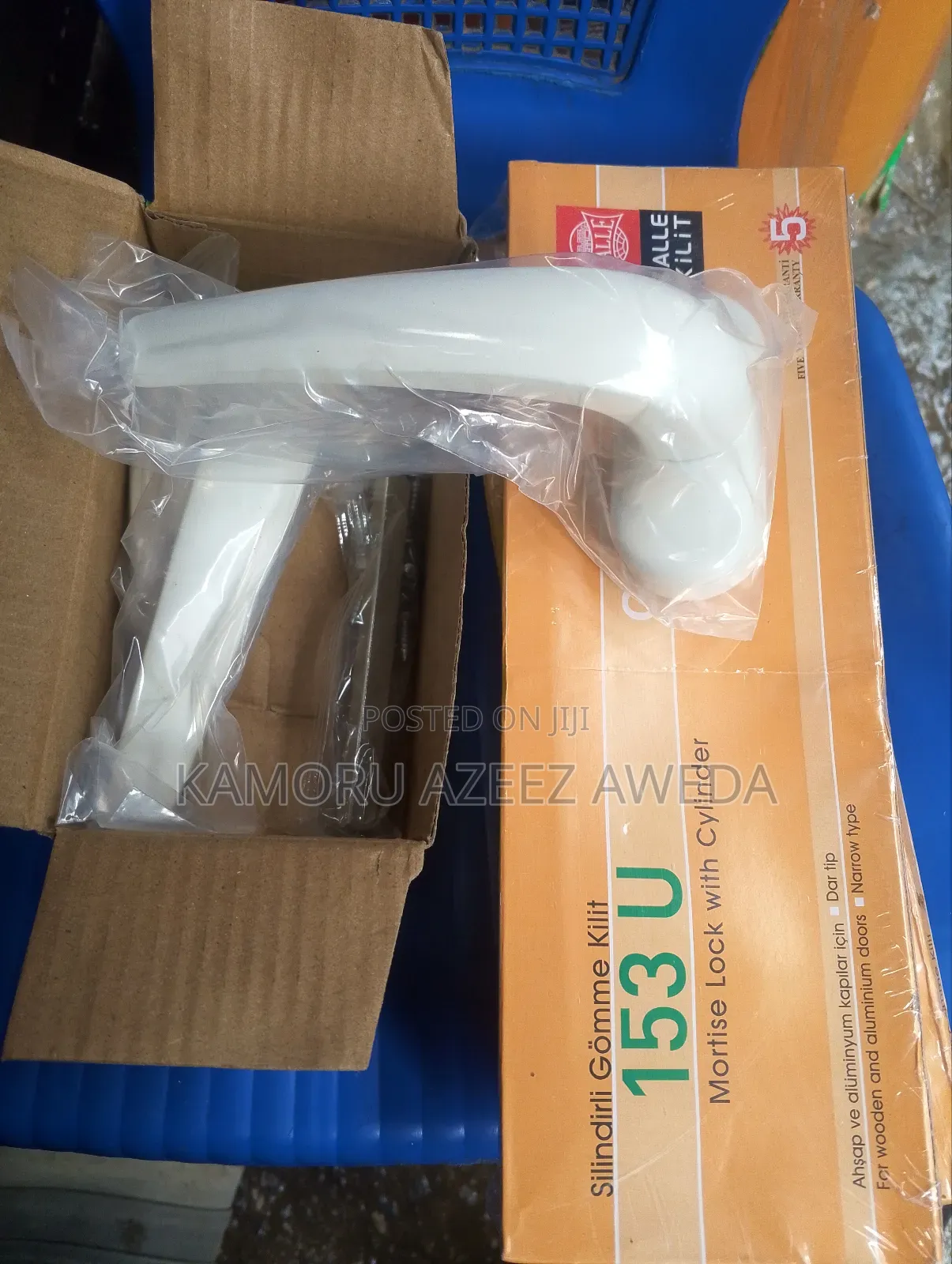 Aluminum Door Lock Complete White
