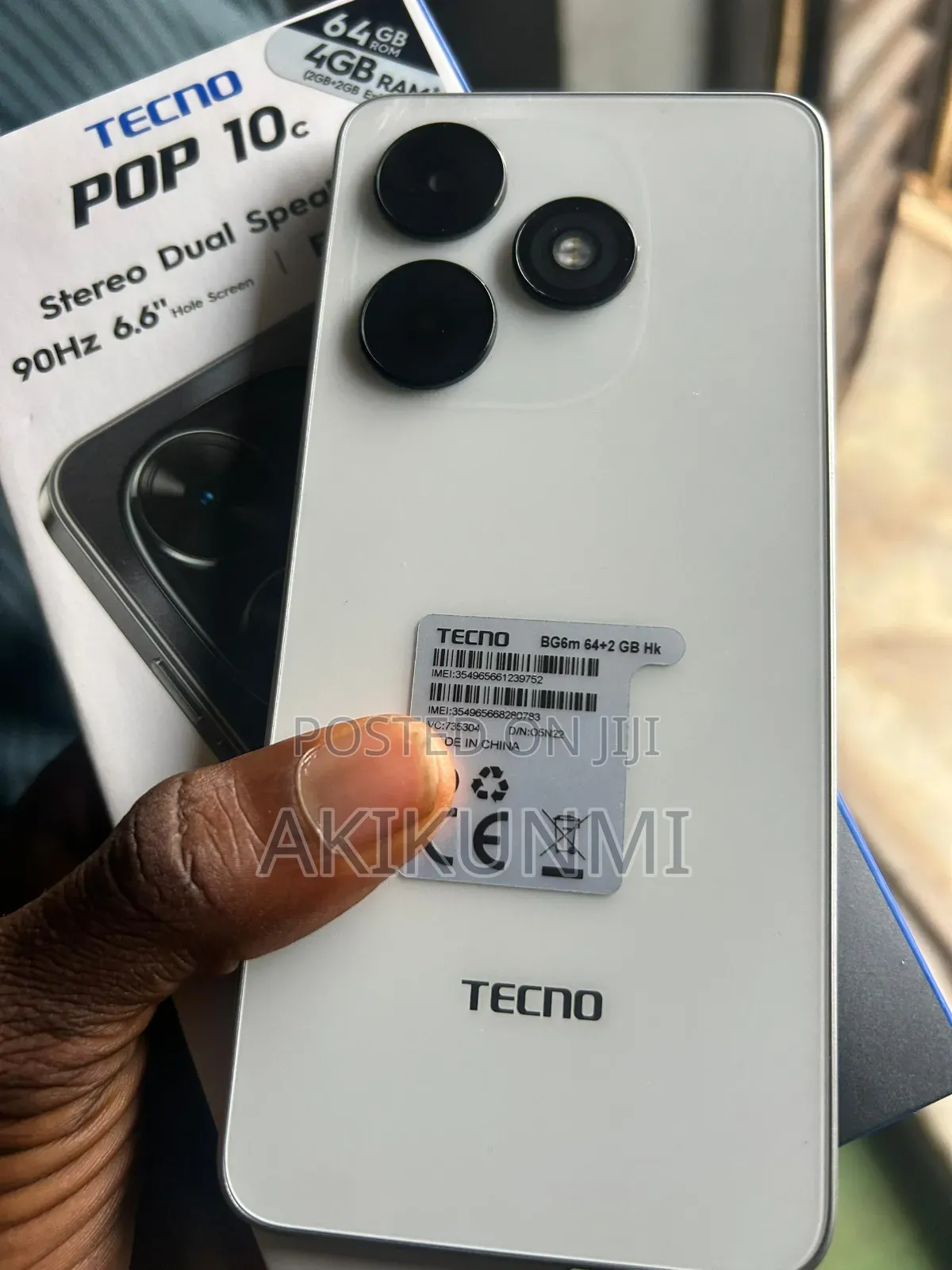 Tecno Pop 10C 64 GB White
