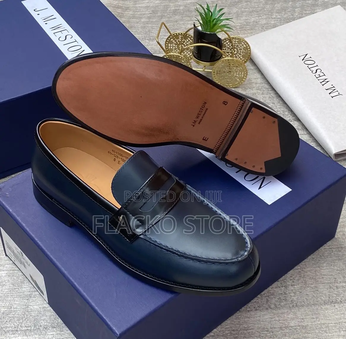 Original J.M Weston Two Toned Loafers Shoes