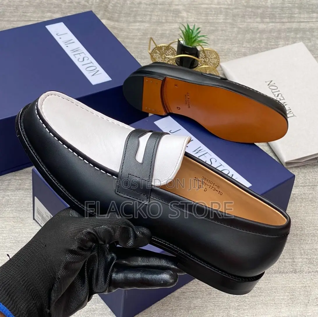 Original J.M Weston Two Toned Loafers Shoes