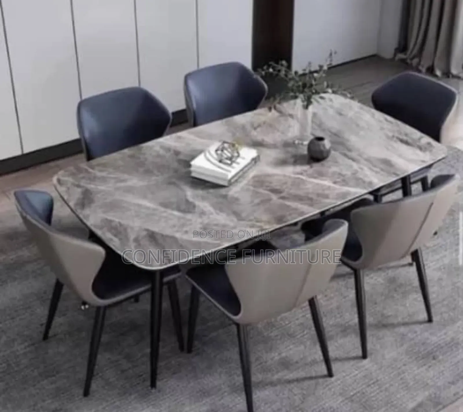 High Quality Marble Dining By 6 With Chairs