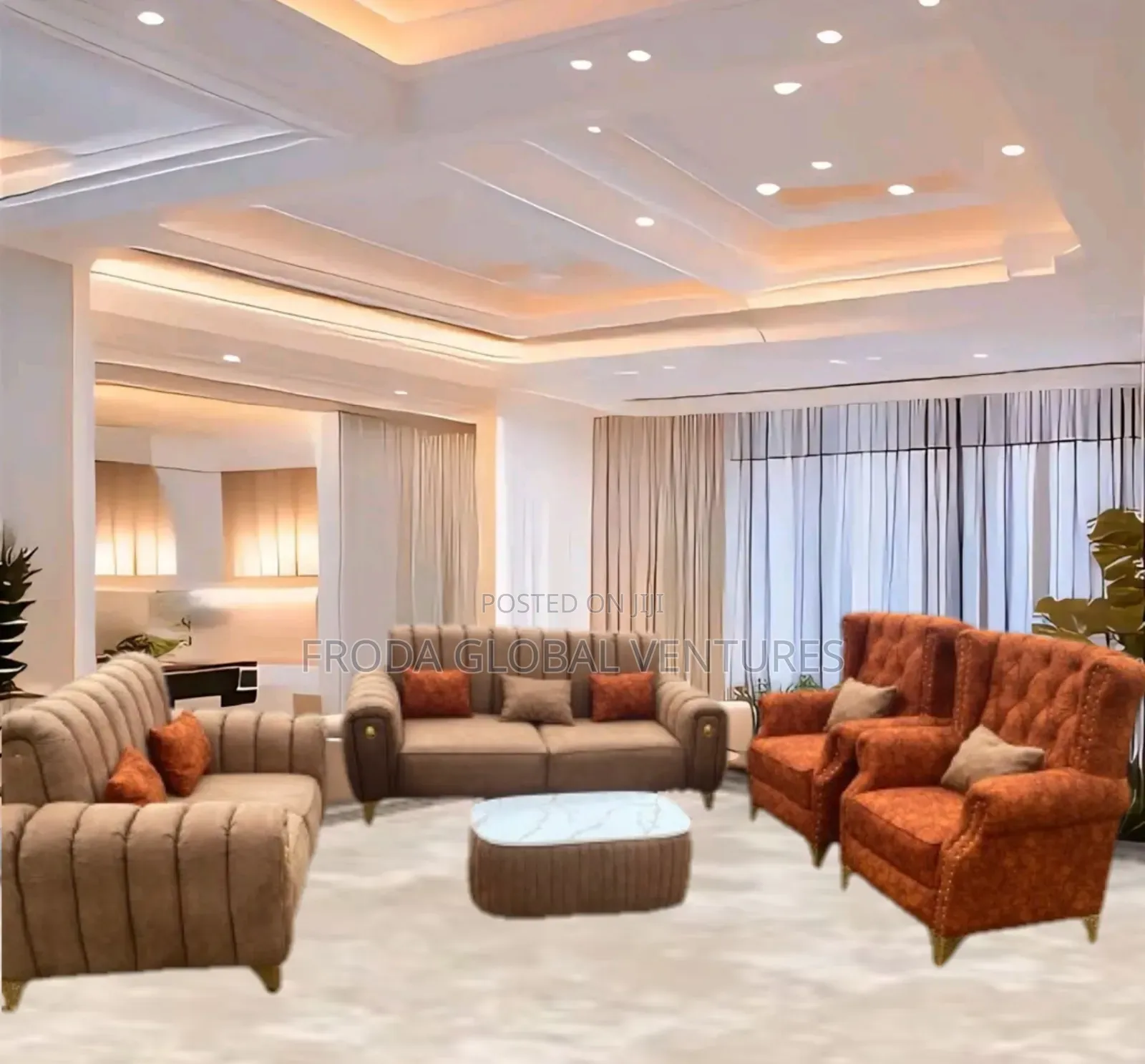 Quality Couch of 7 Seaters Sofa Chairs and Table. Ben1