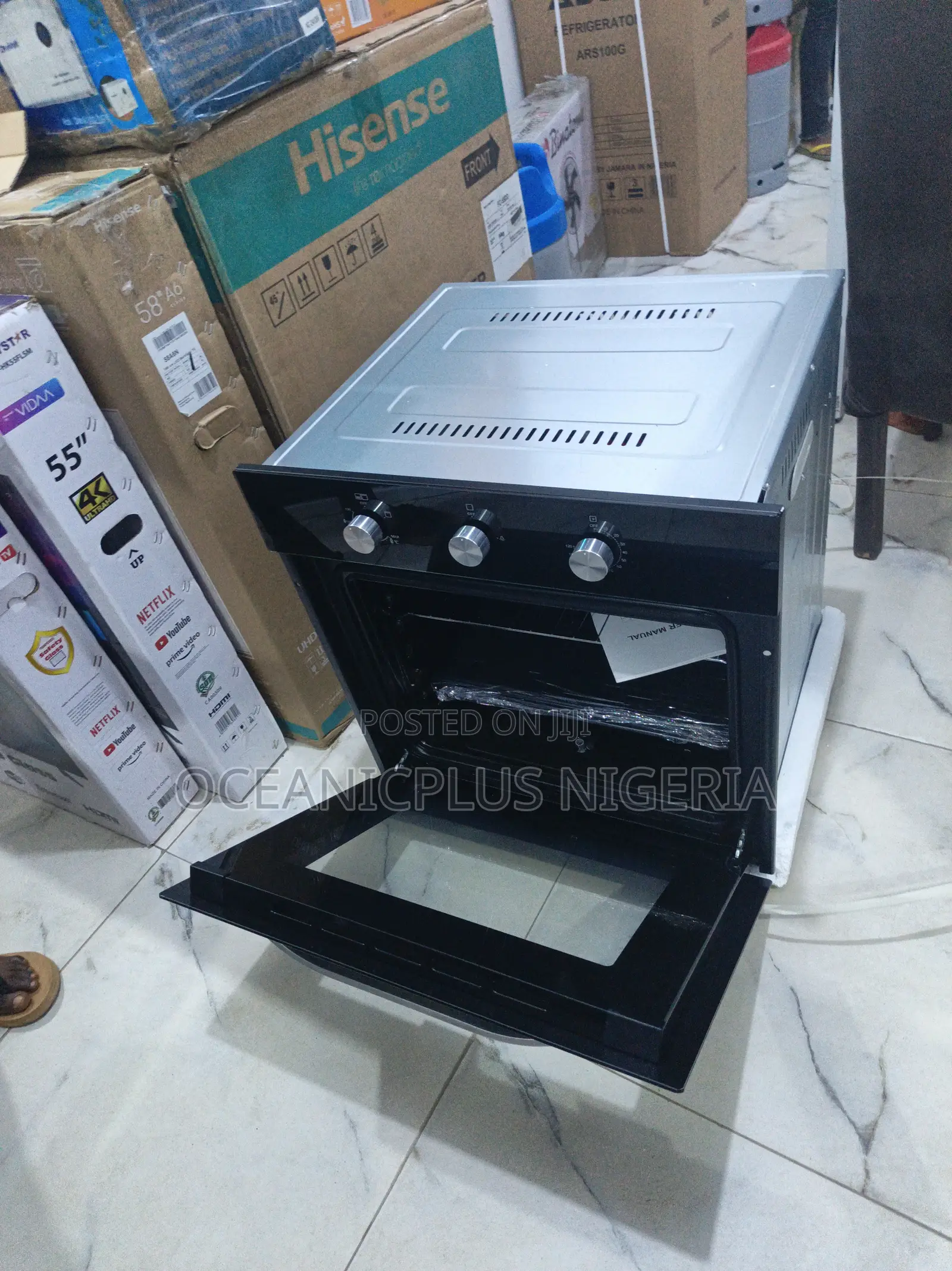 Black Glass Built-in Oven – Homestar Gas Electric 60l Oven(Hsqmb60-Bk)