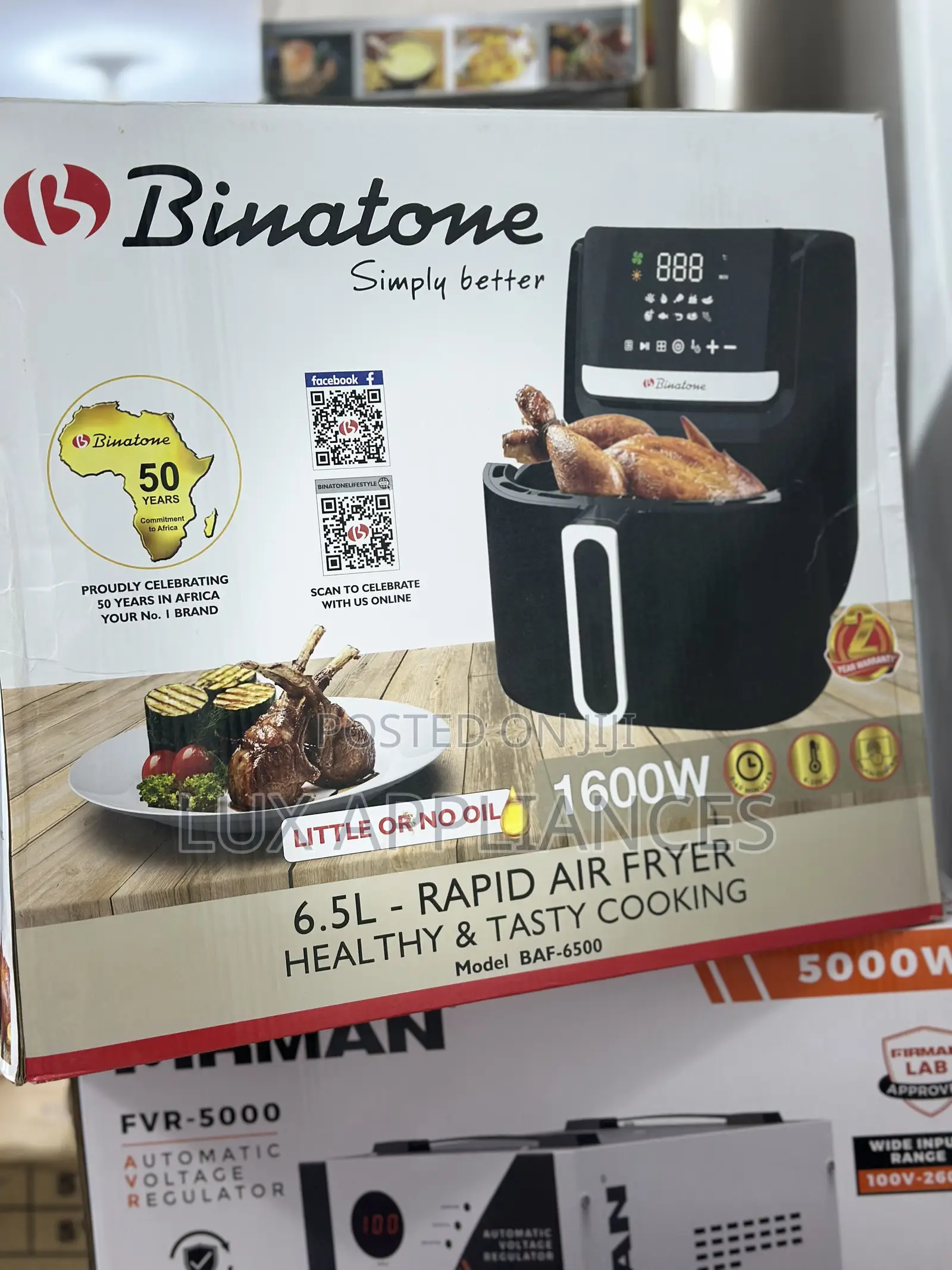 Binatone 6.5l Defrost Air Fryer Baf-6500