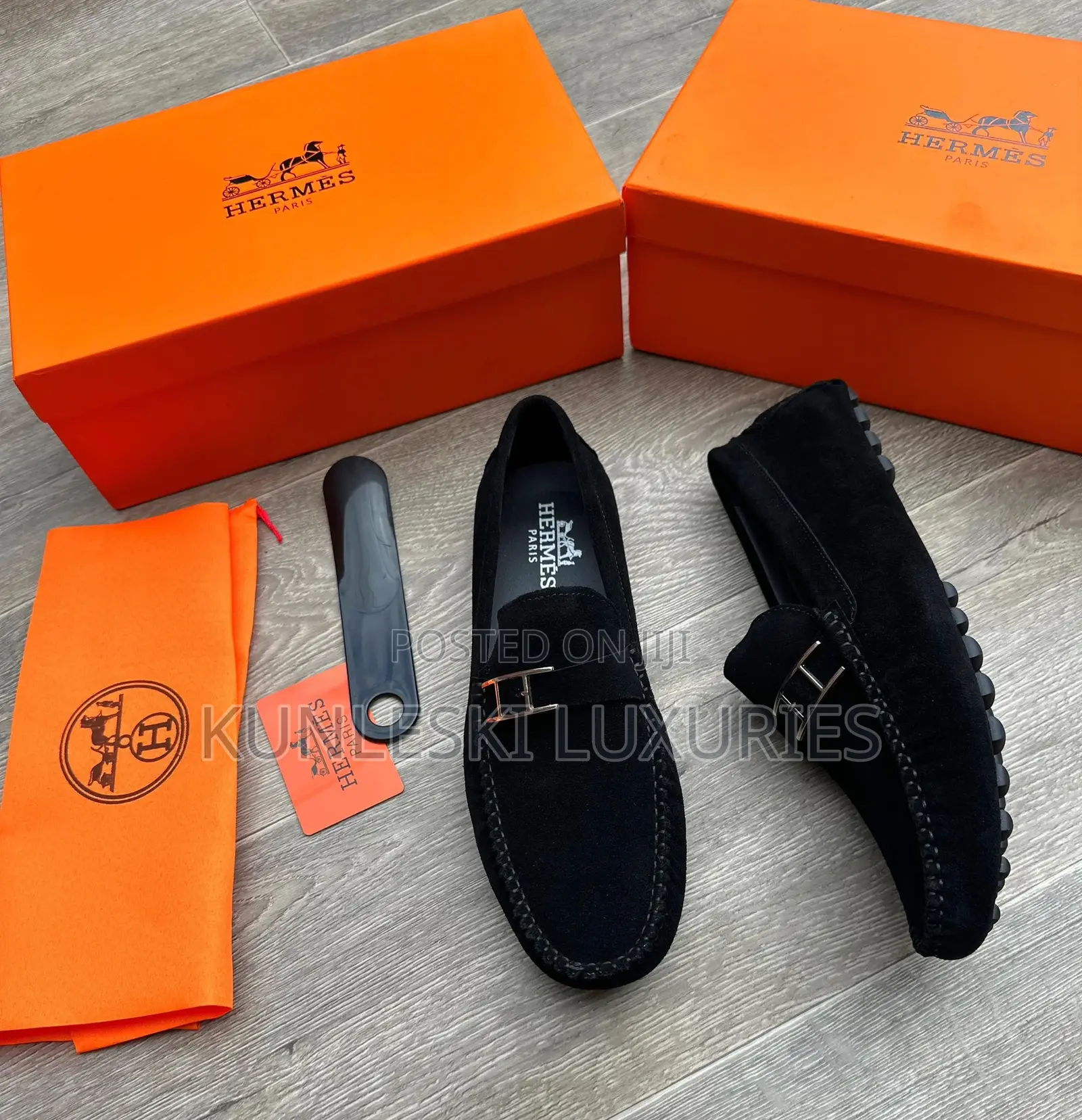 Original Hermes Suede / Leather Loafers Available