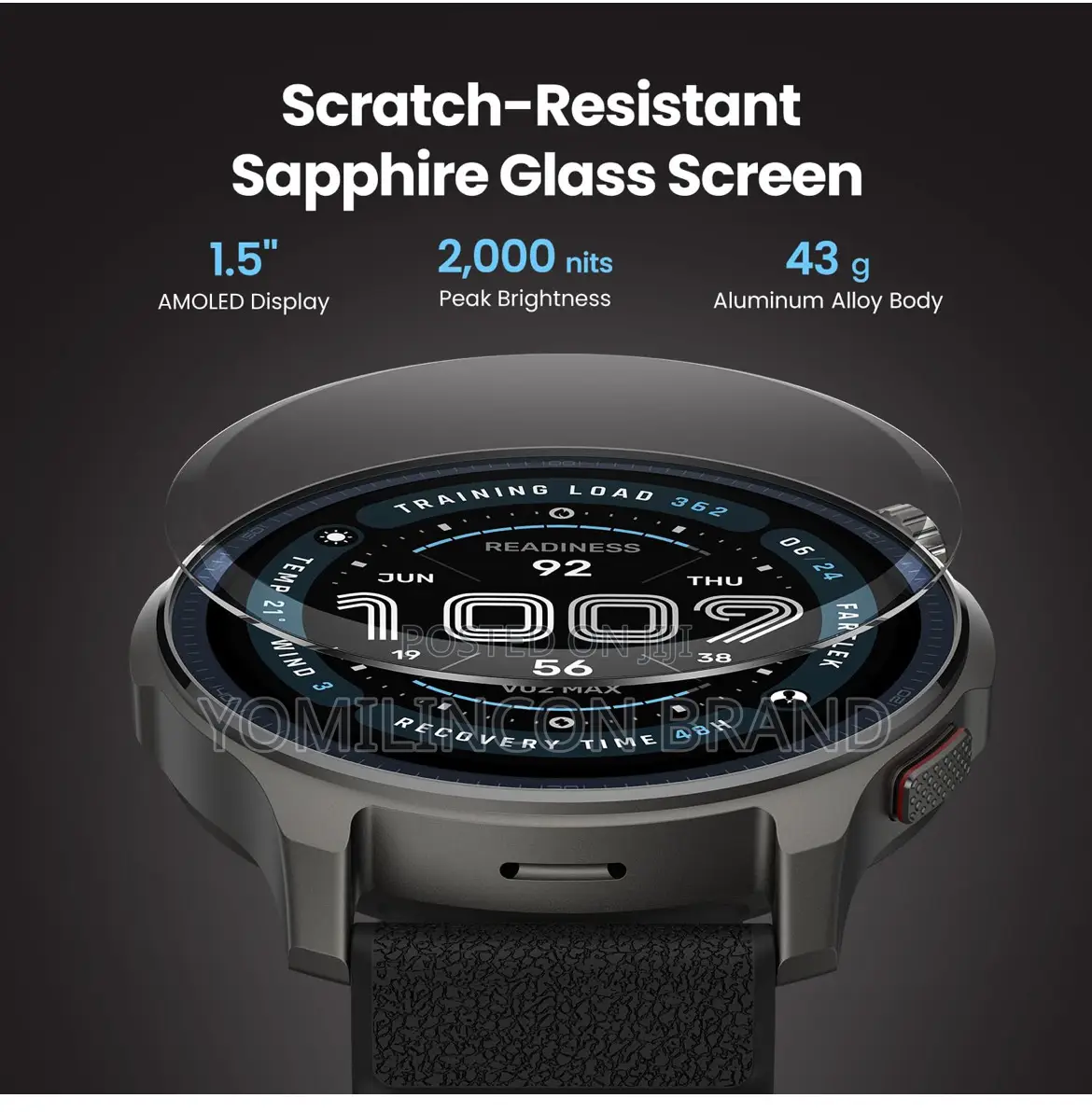 Amazfit Balance 2 Smart Watch 47mm Amoled Sapphire