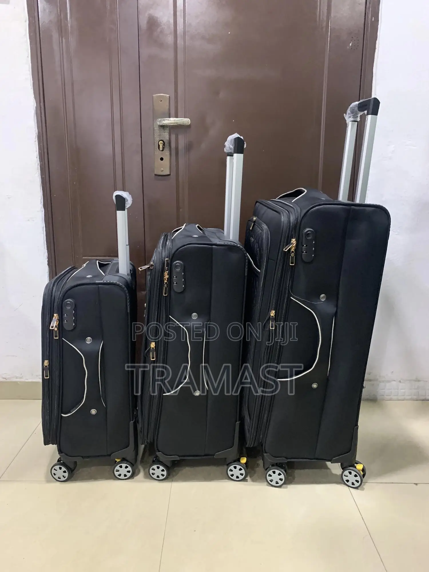 Swiss Polo 3-piece Luggage Set – Elegant Black Edition