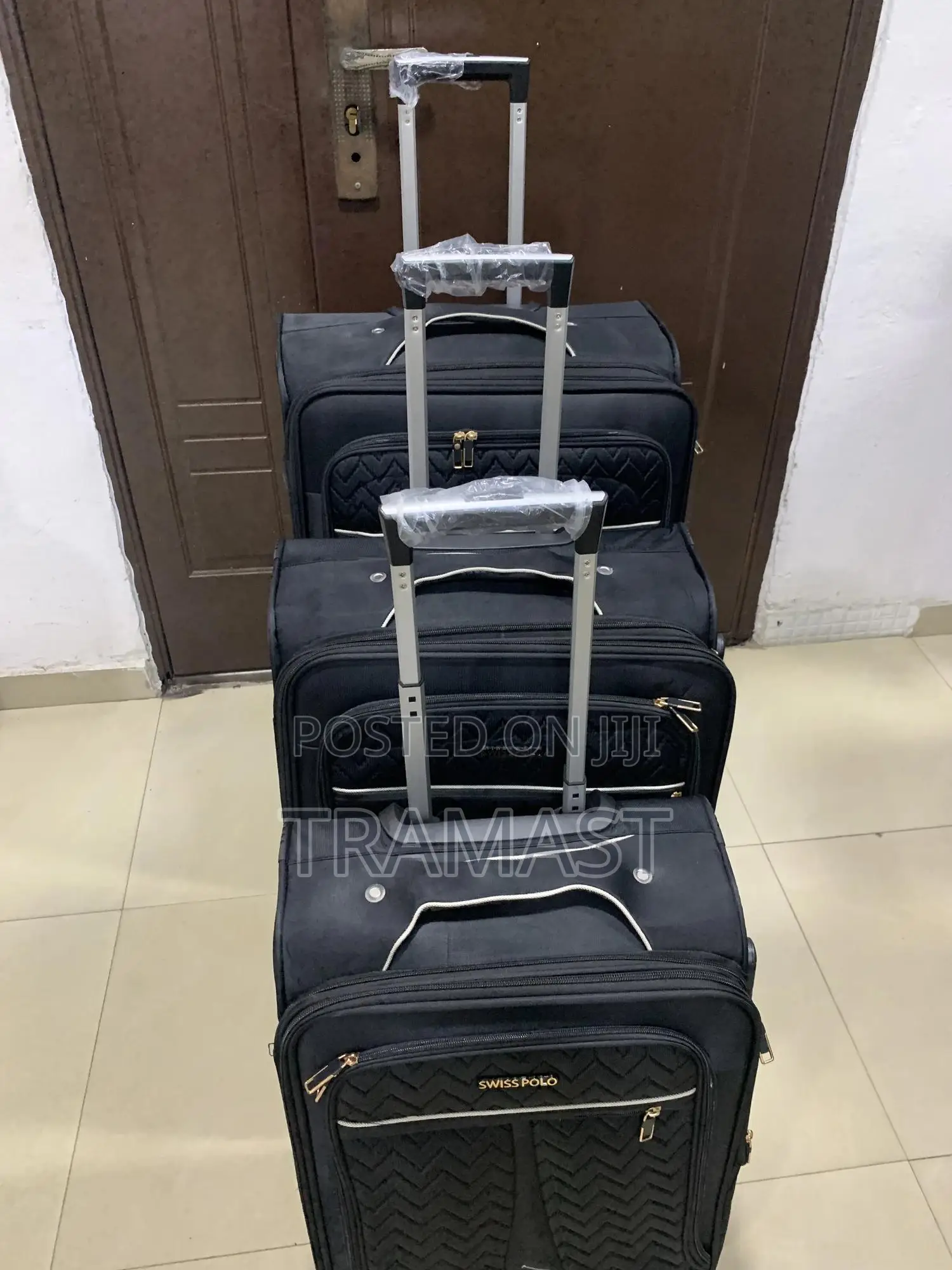 Swiss Polo 3-piece Luggage Set – Black