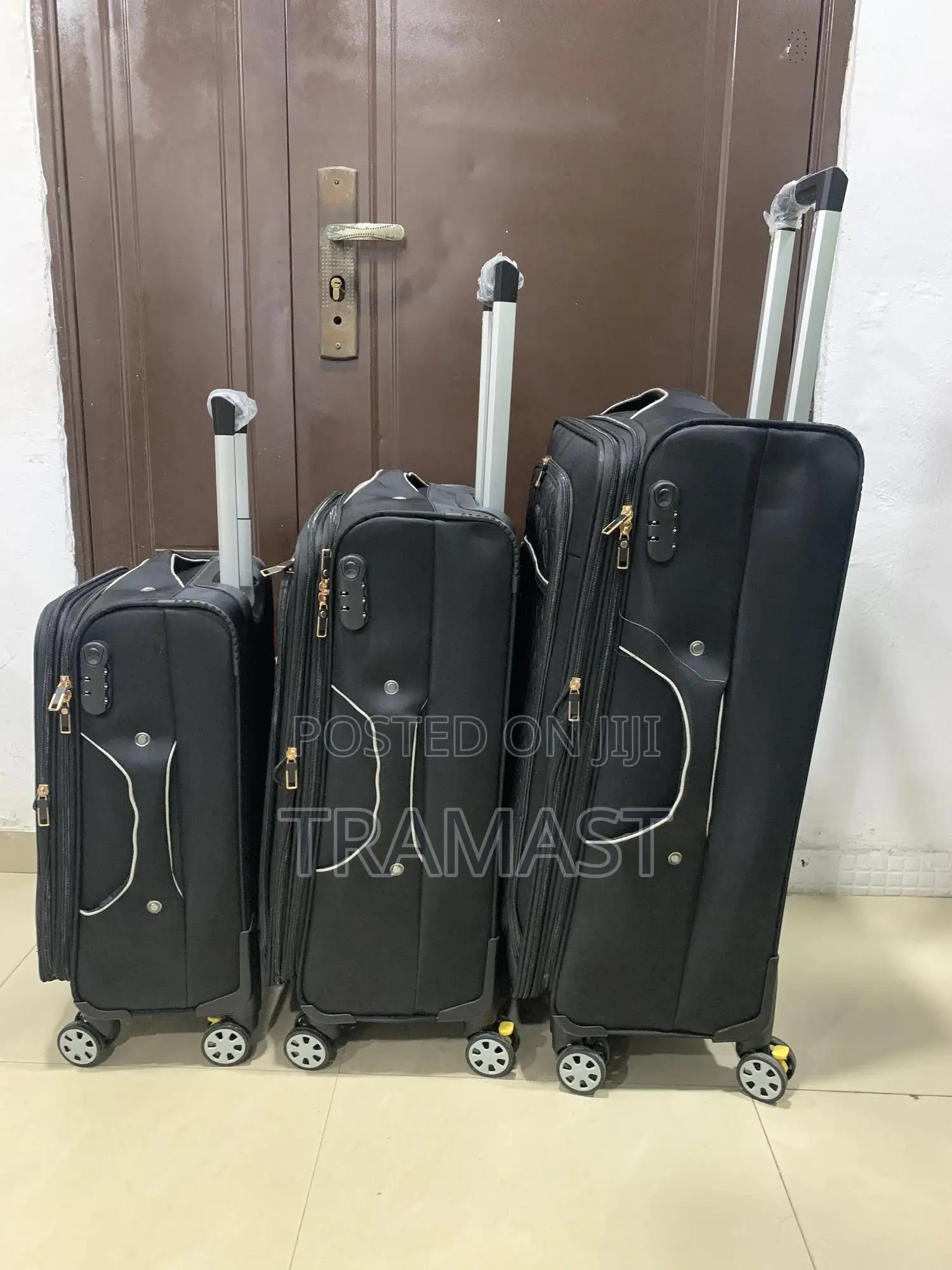 Swiss Polo 3-piece Luggage Set – Black