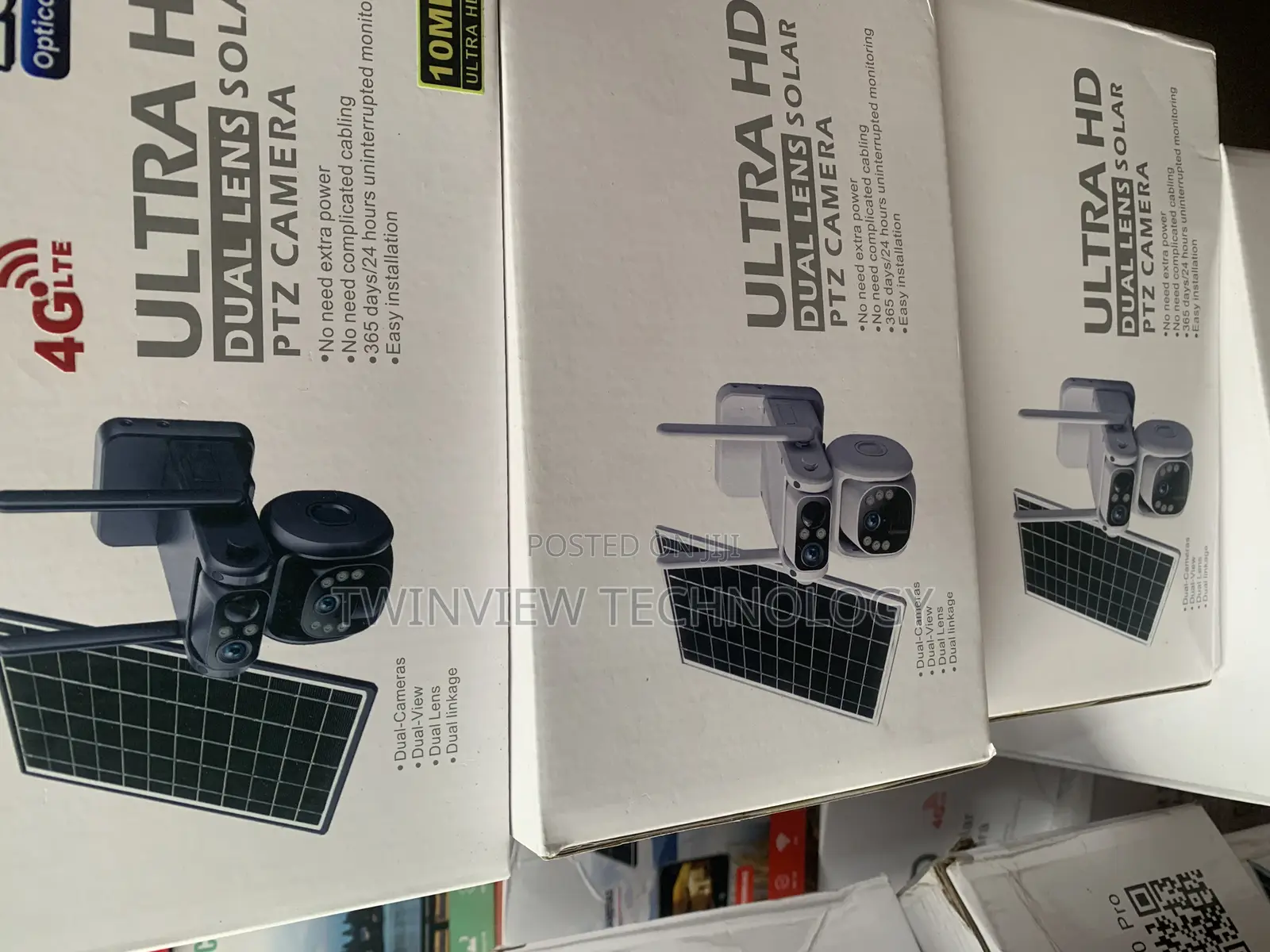 (10mp)Ubox 20x Optical Zoom Dual Lens Solar PTZ Camera