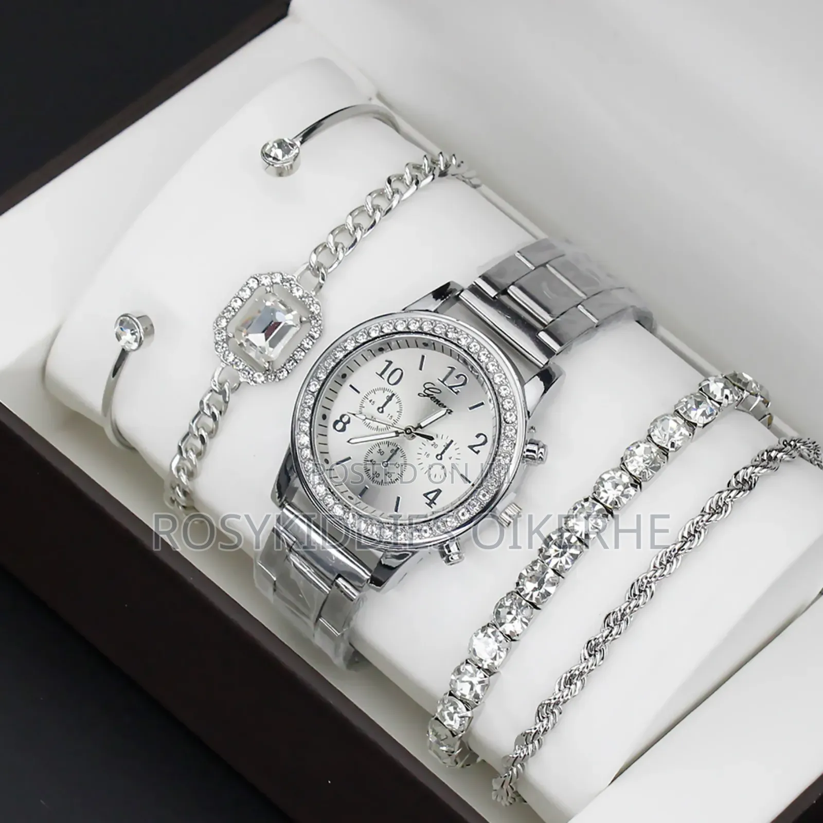 Women Wrist Watch And Bangles Gift Set