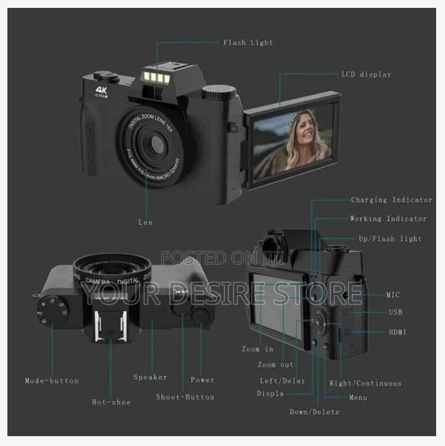 Wifi Hd 48 Megapixel Professional 16x Zoom Digital Camera