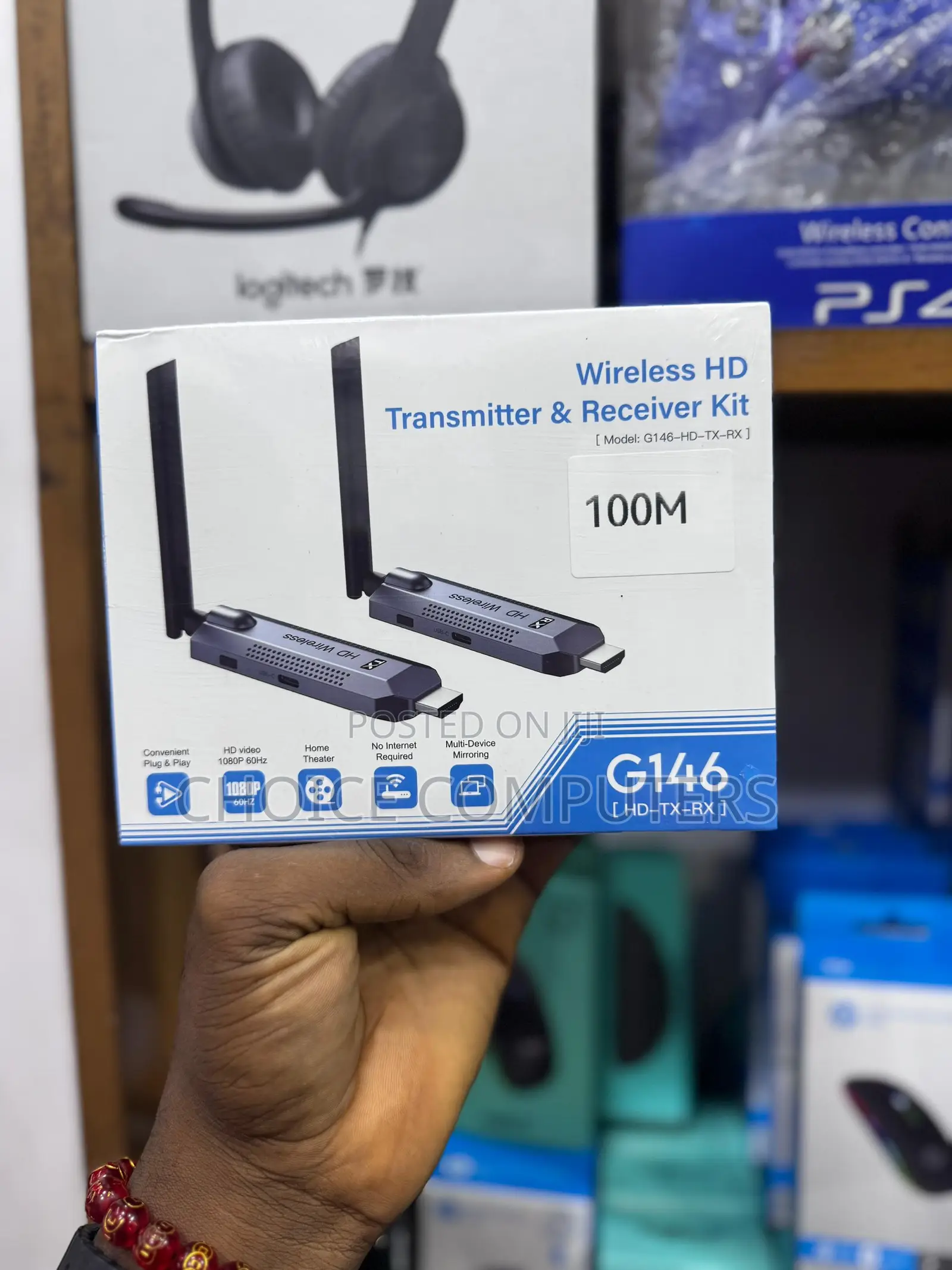 100m Wireless Hdmi Video Audio Transmitter & Receiver Extender Display
