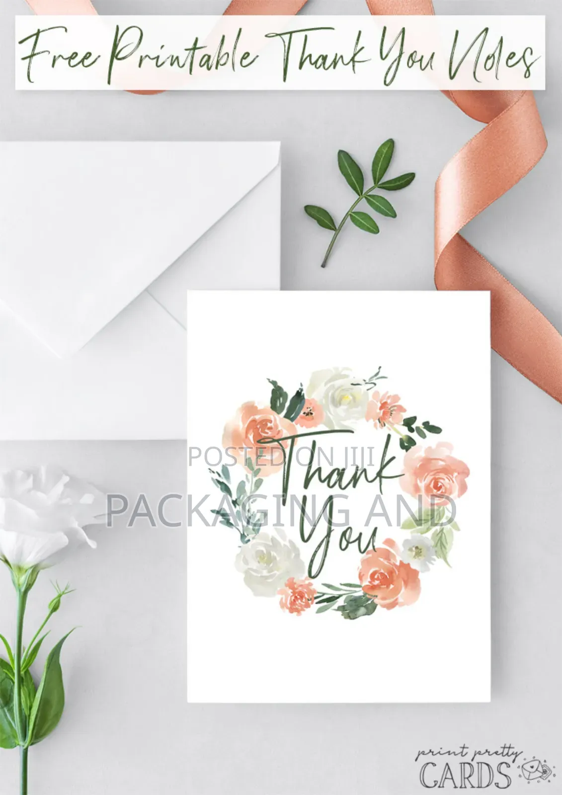 Printed Thank You Card for Customer Appreciation
