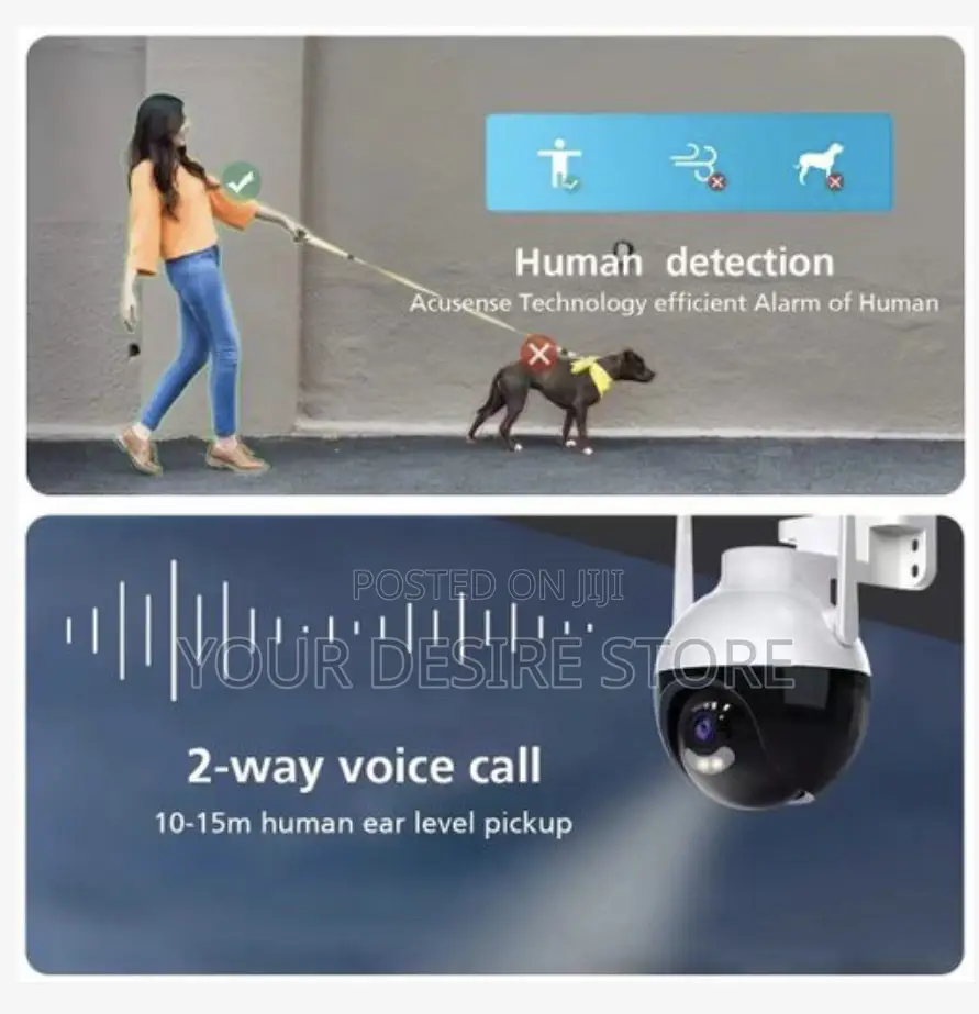  Outdoor Wifi Surveillance Camera, 4mp Hd Night Vision Ai