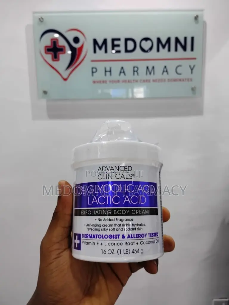 Advanced Clinicals Glycolic Acid + Lactic Acid Body Cream 454g