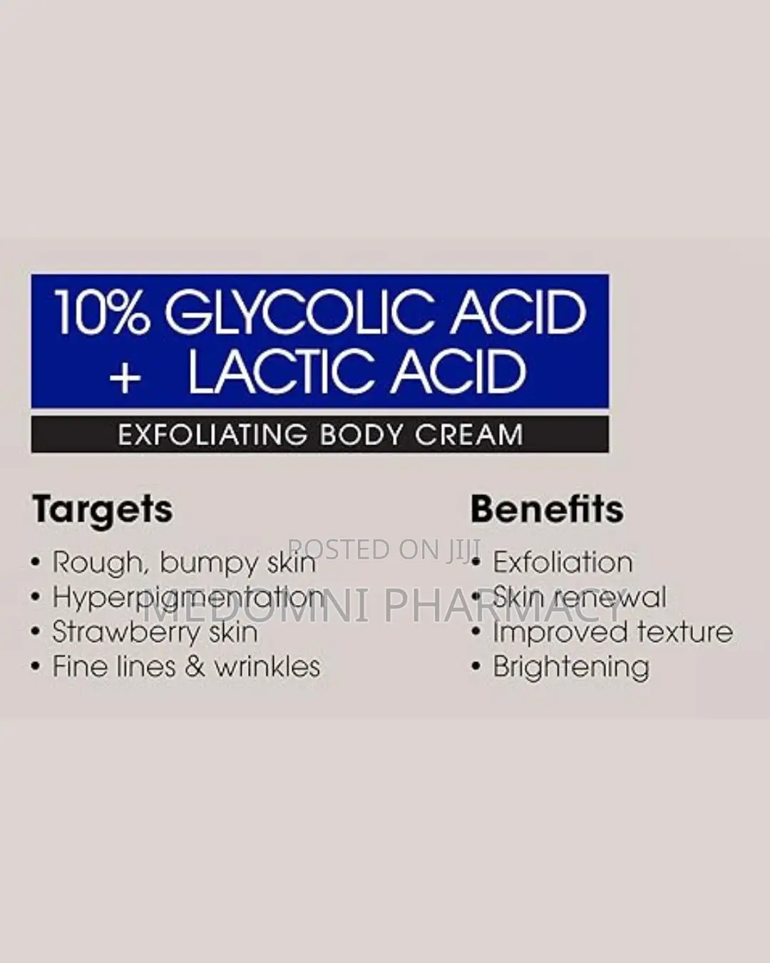 Advanced Clinicals Glycolic Acid + Lactic Acid Body Cream 454g