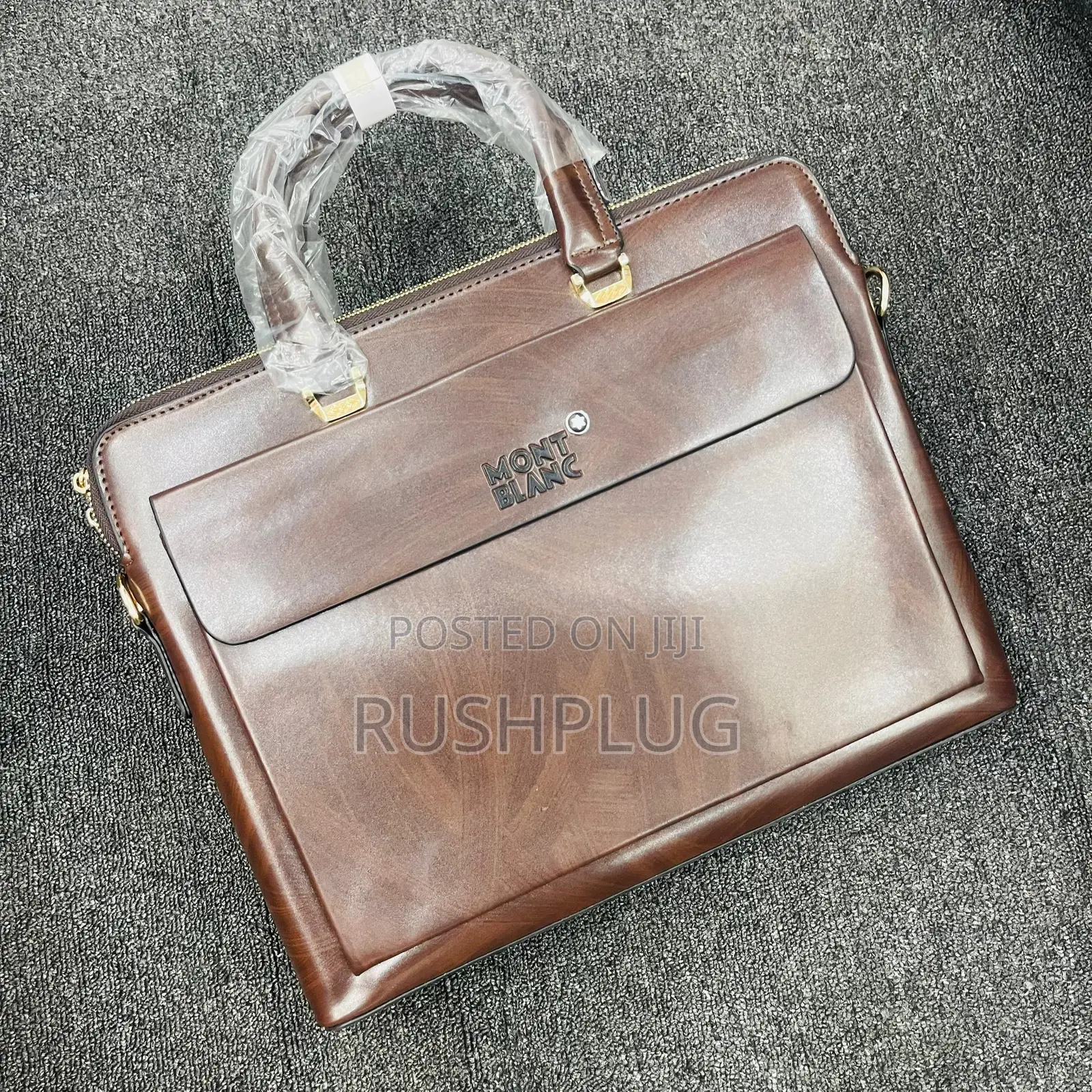 Mont Blanc Brown Luxury Leather Bag