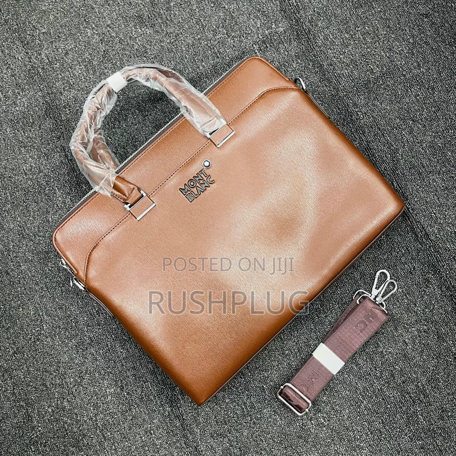Mont Blanc Brown Luxury Leather Bag