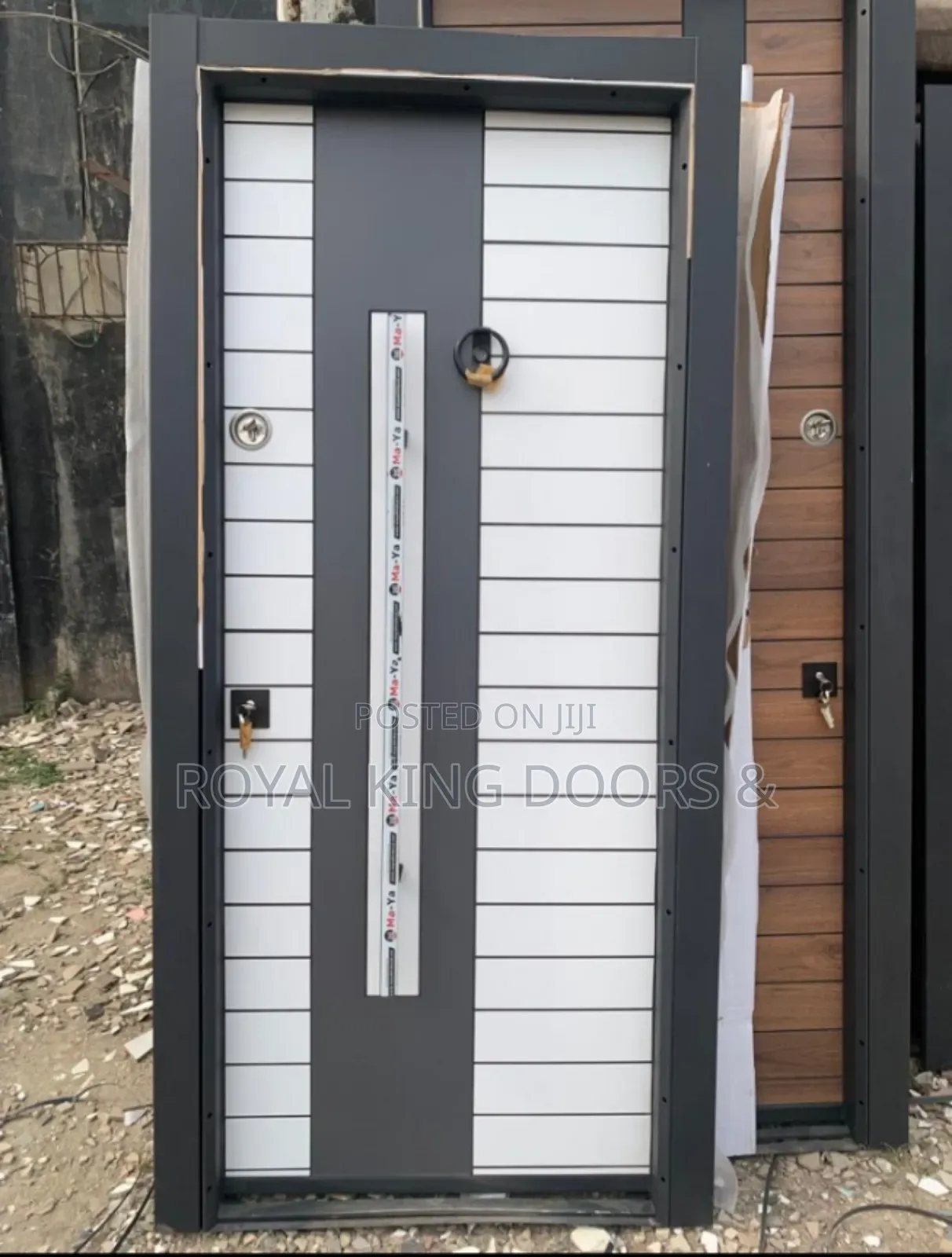 White and Black Turkey Luxury Back Exit Door