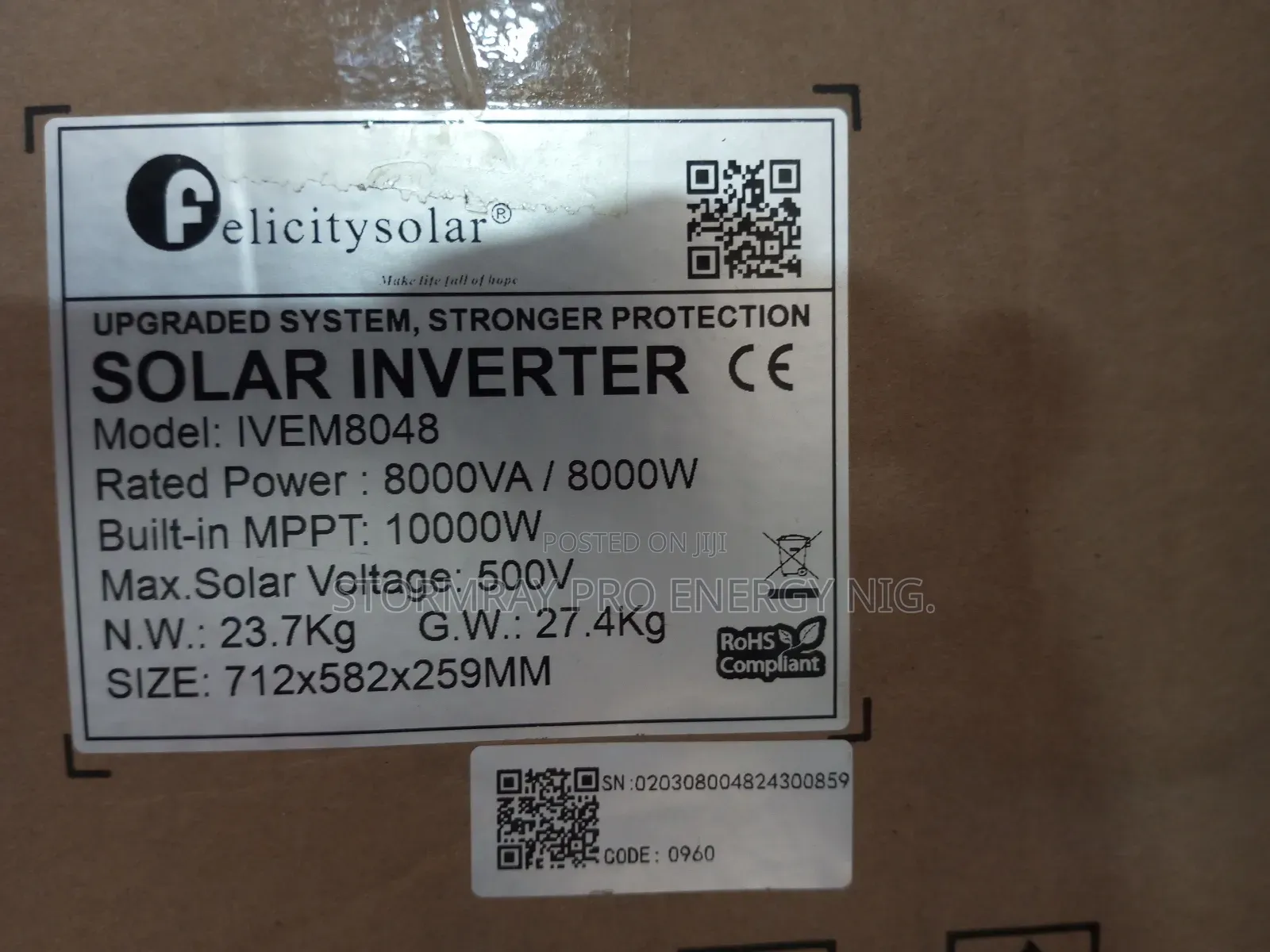 8kva Ivem Felicity Hybrid Inverter