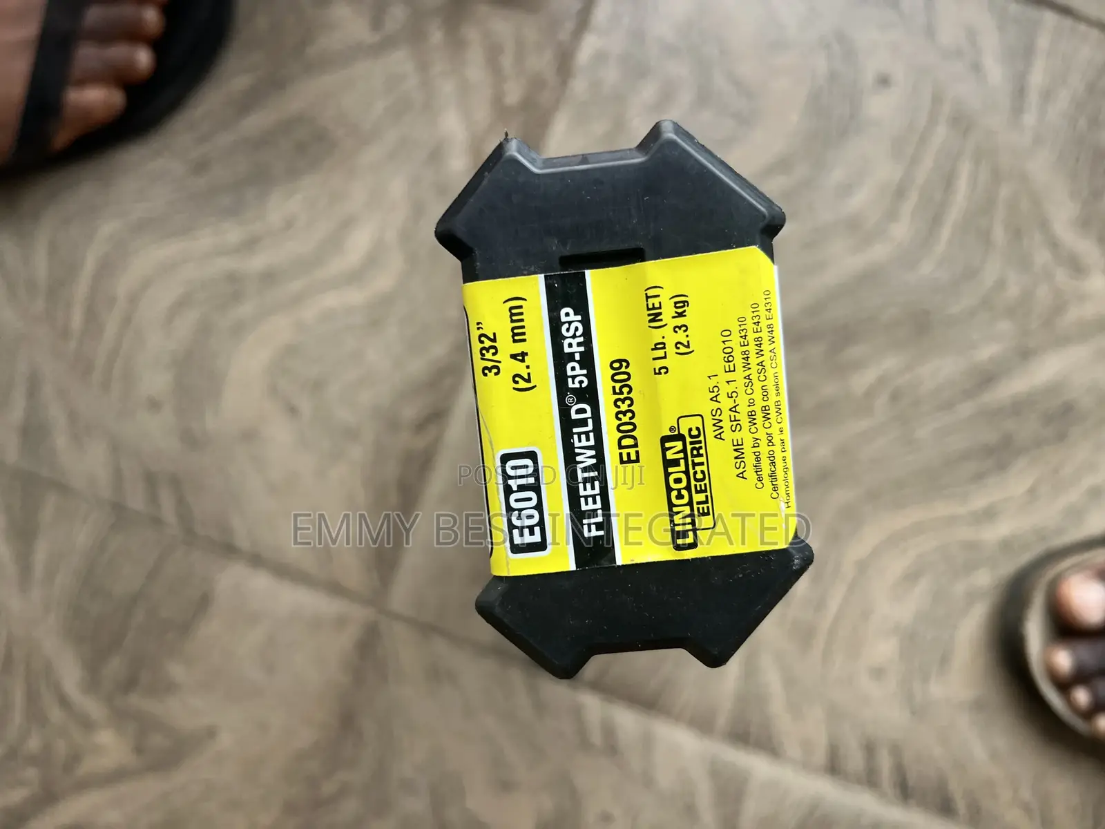 Stick Electrode, 6010, 3/32 In, 12 L, 5 Lb