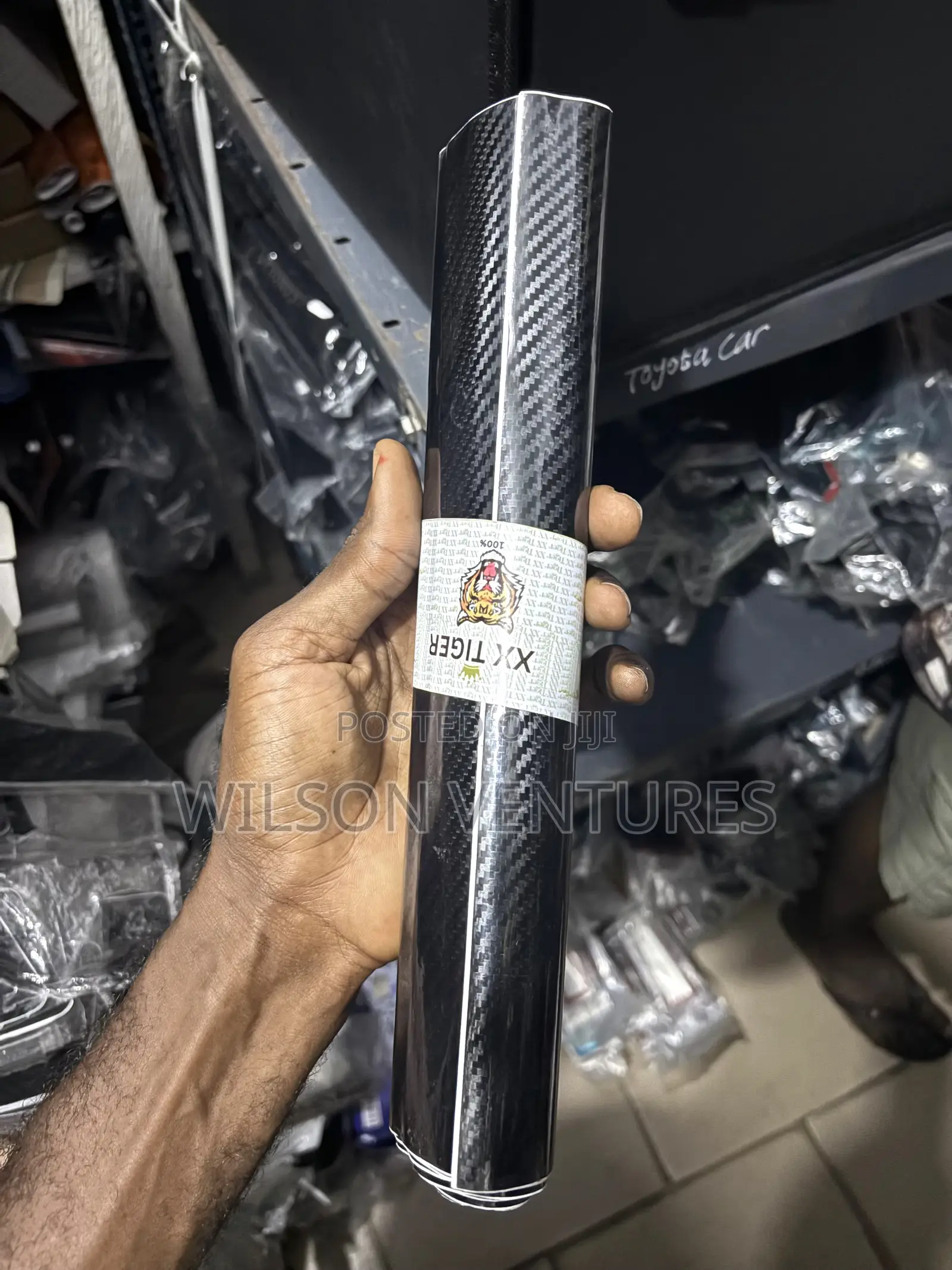 Glossy Carbon Fiber Car Interior Wrap