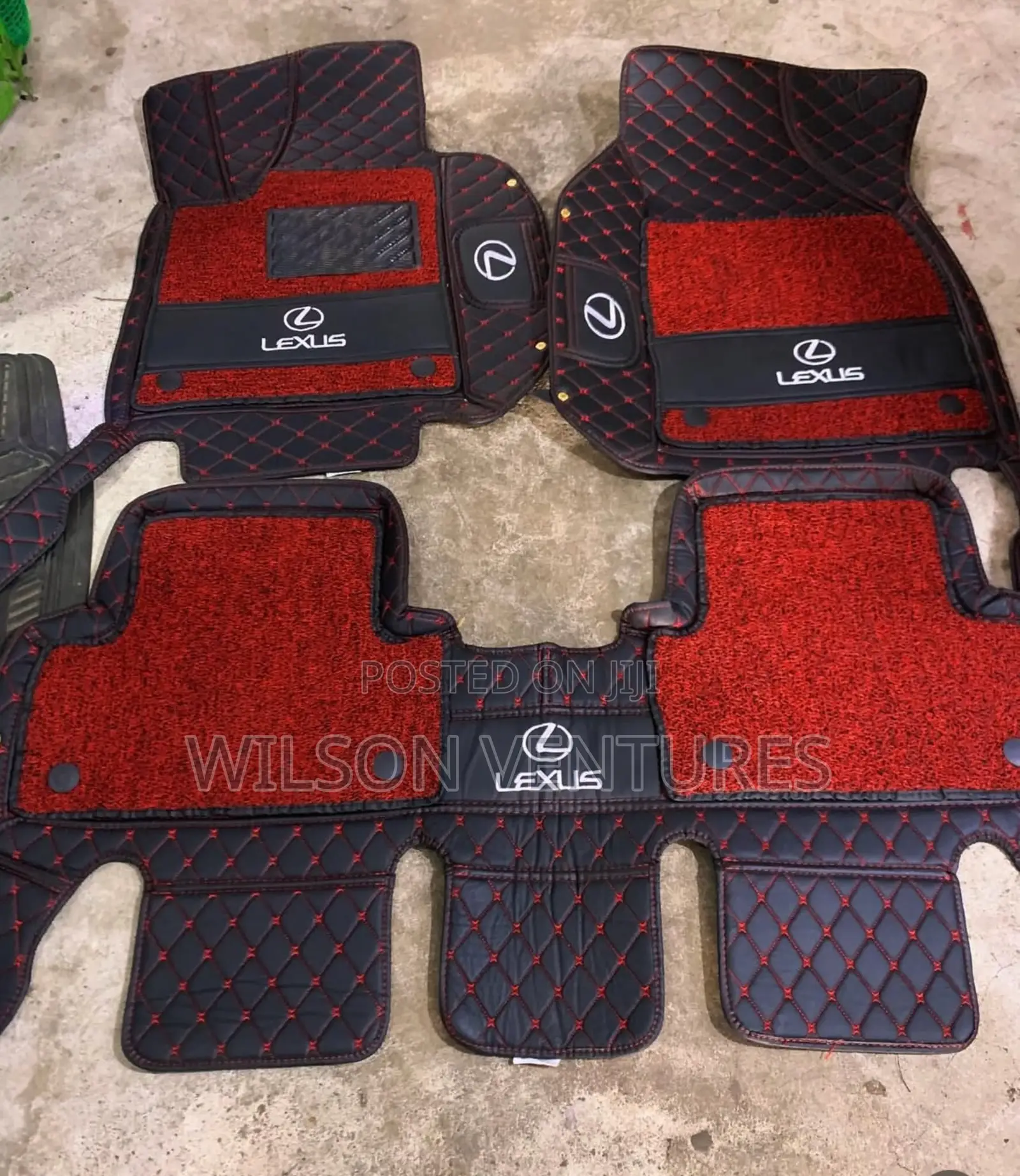 Lexus Double Layer Mat Red And Black