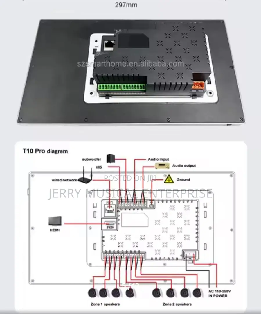 7inches In Smart In Wall Amplifier With Alexa And Tuya