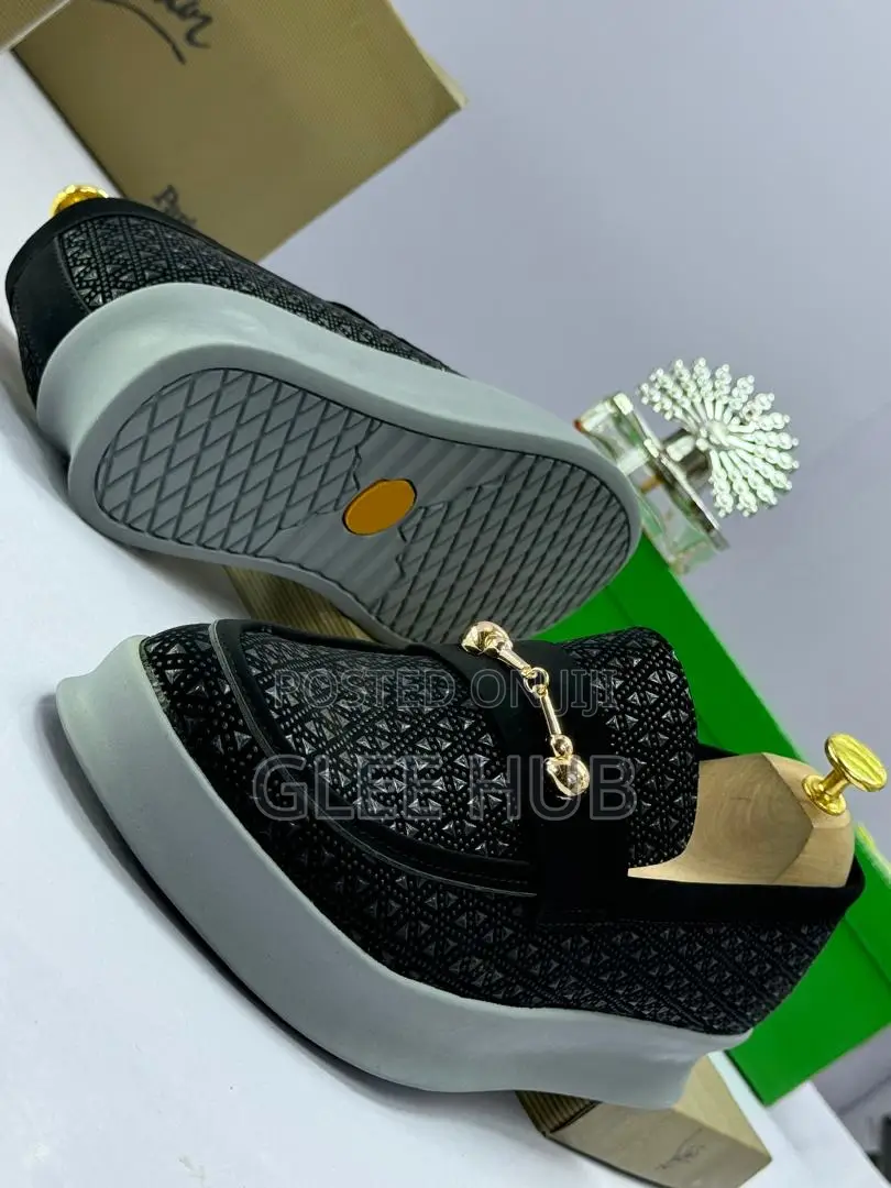 Deep-Stoned Black Loafers
