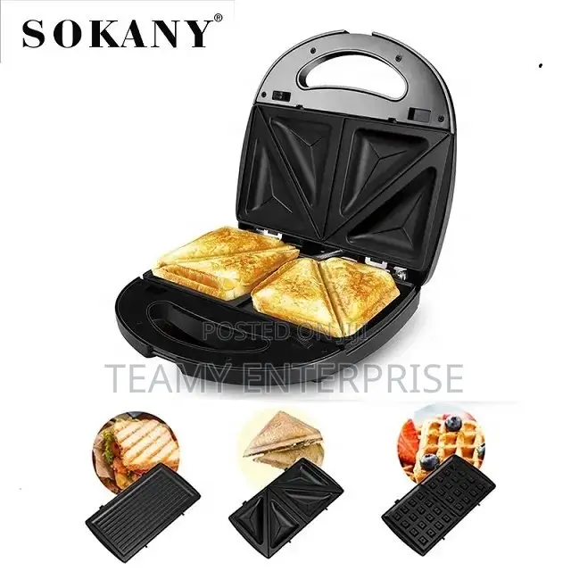 3 in 1 Sokany Toaster Sandwich Maker Kj-302