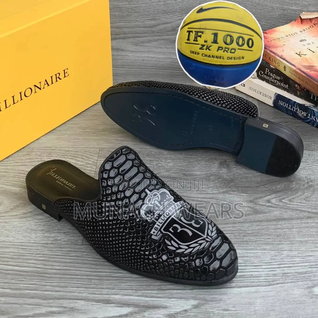 Billionaire Leather Half Shoe 40-46,Nationwide Delivery