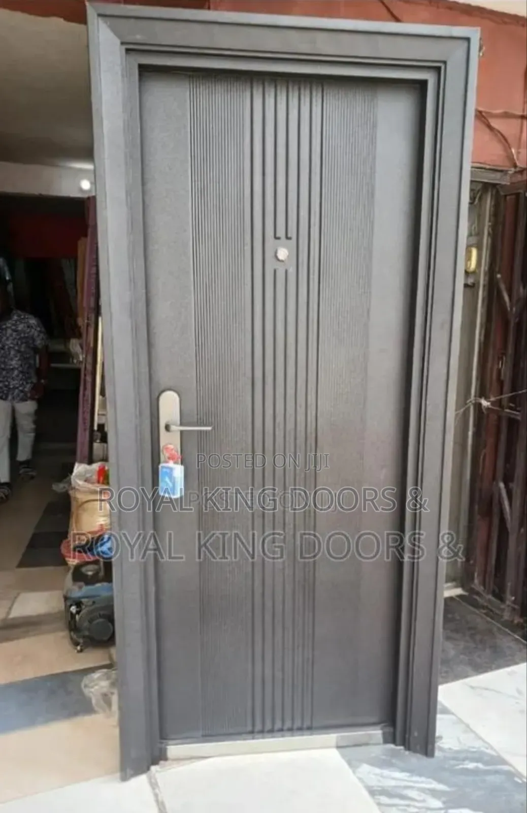 70mm Black Exit Security Door Water