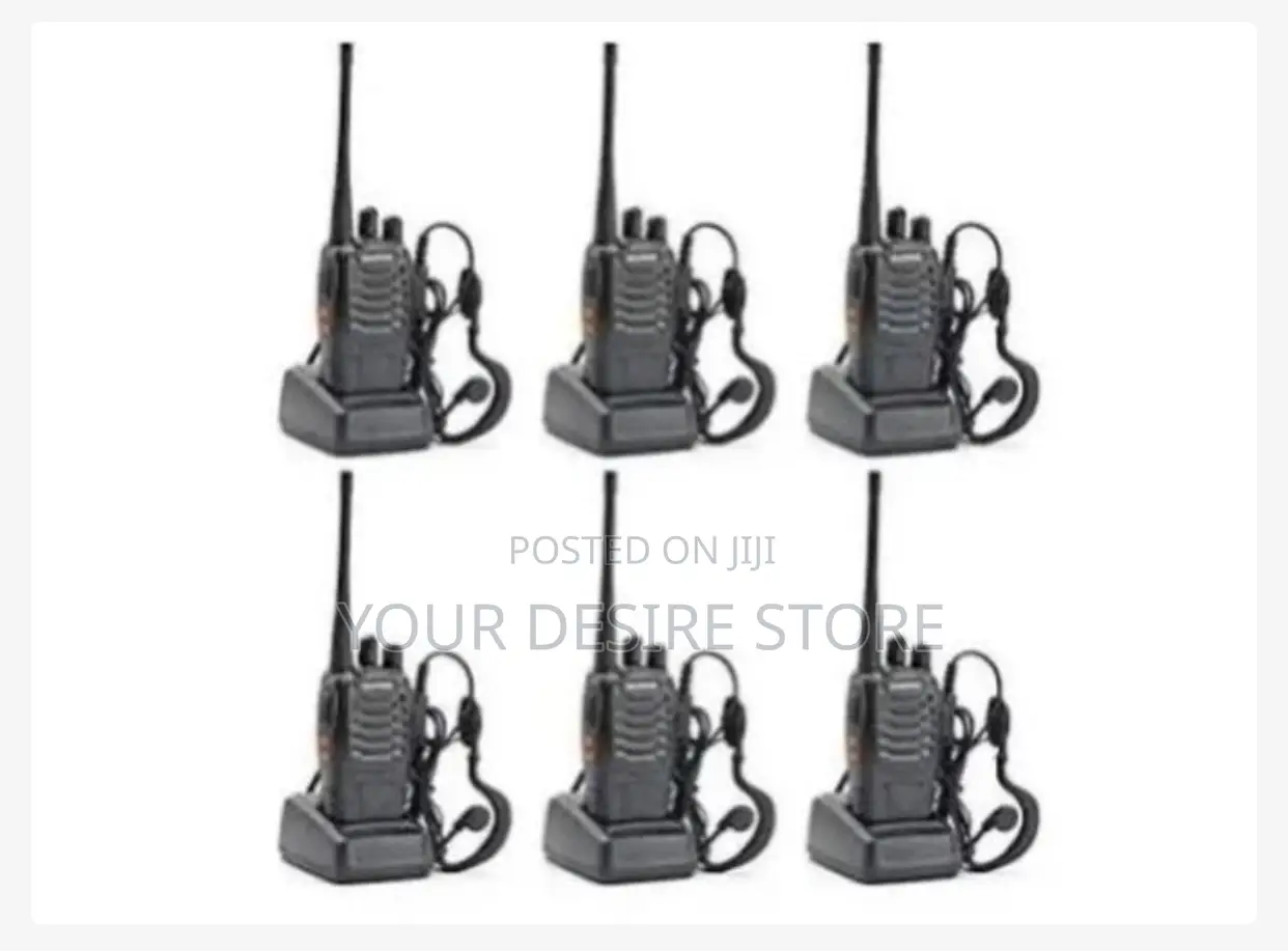Baofeng Two Way Radio Walkie Talkie With Earpiece 6 Pieces