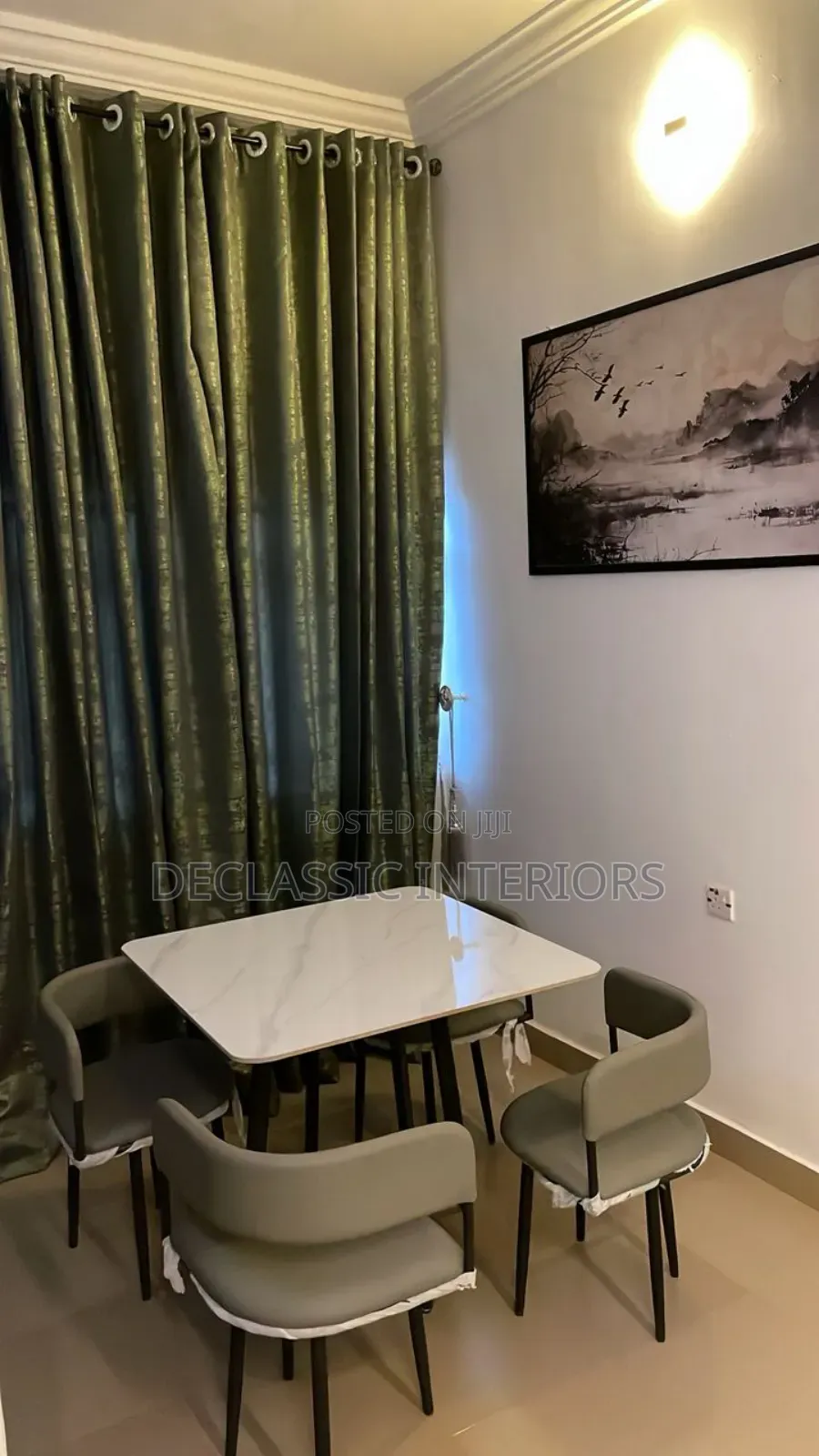 4 Seater Dining Set With Marble Top