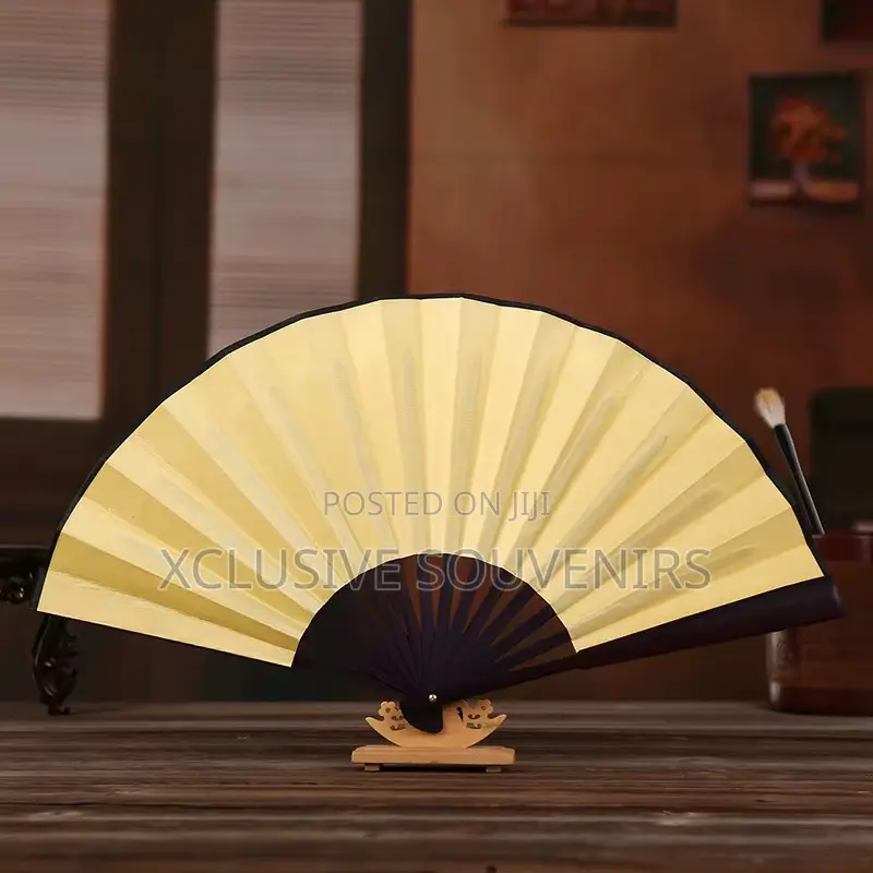 Personal Folding Cloth Bamboo Bone Hand Fans