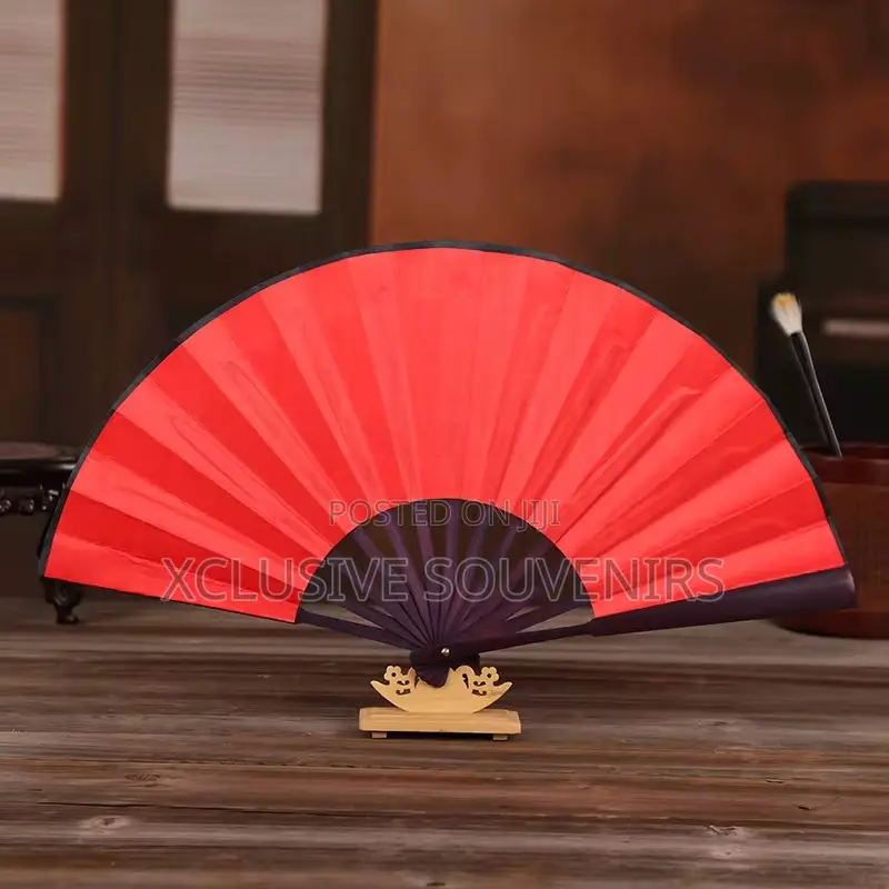 Personal Folding Cloth Bamboo Bone Hand Fans