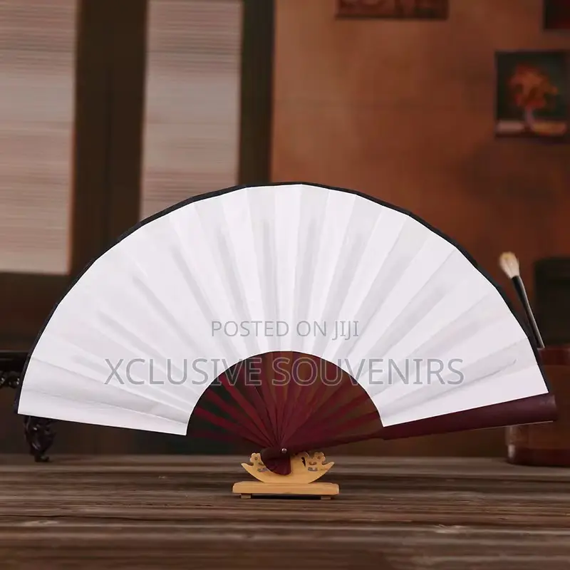 Personal Folding Cloth Bamboo Bone Hand Fans
