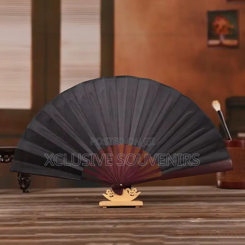 Personal Folding Cloth Bamboo Bone Hand Fans