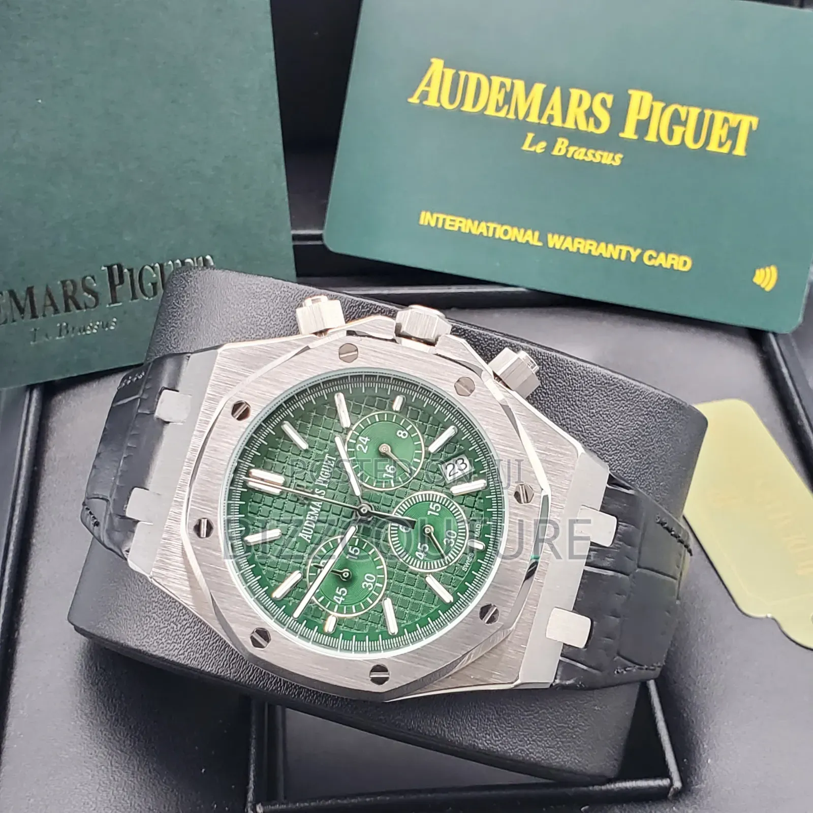 Original Audemars Piguet Black Geniune Leather Strap Watch