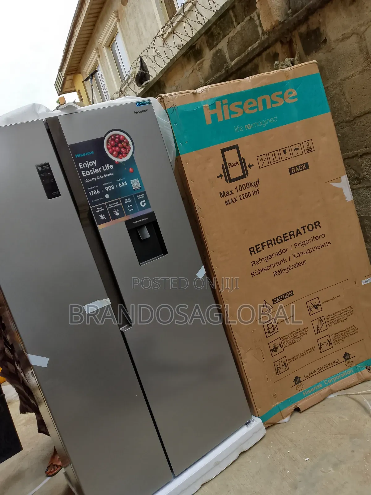 Chill Smart With Hisense 516l Side by Side Refrigerator