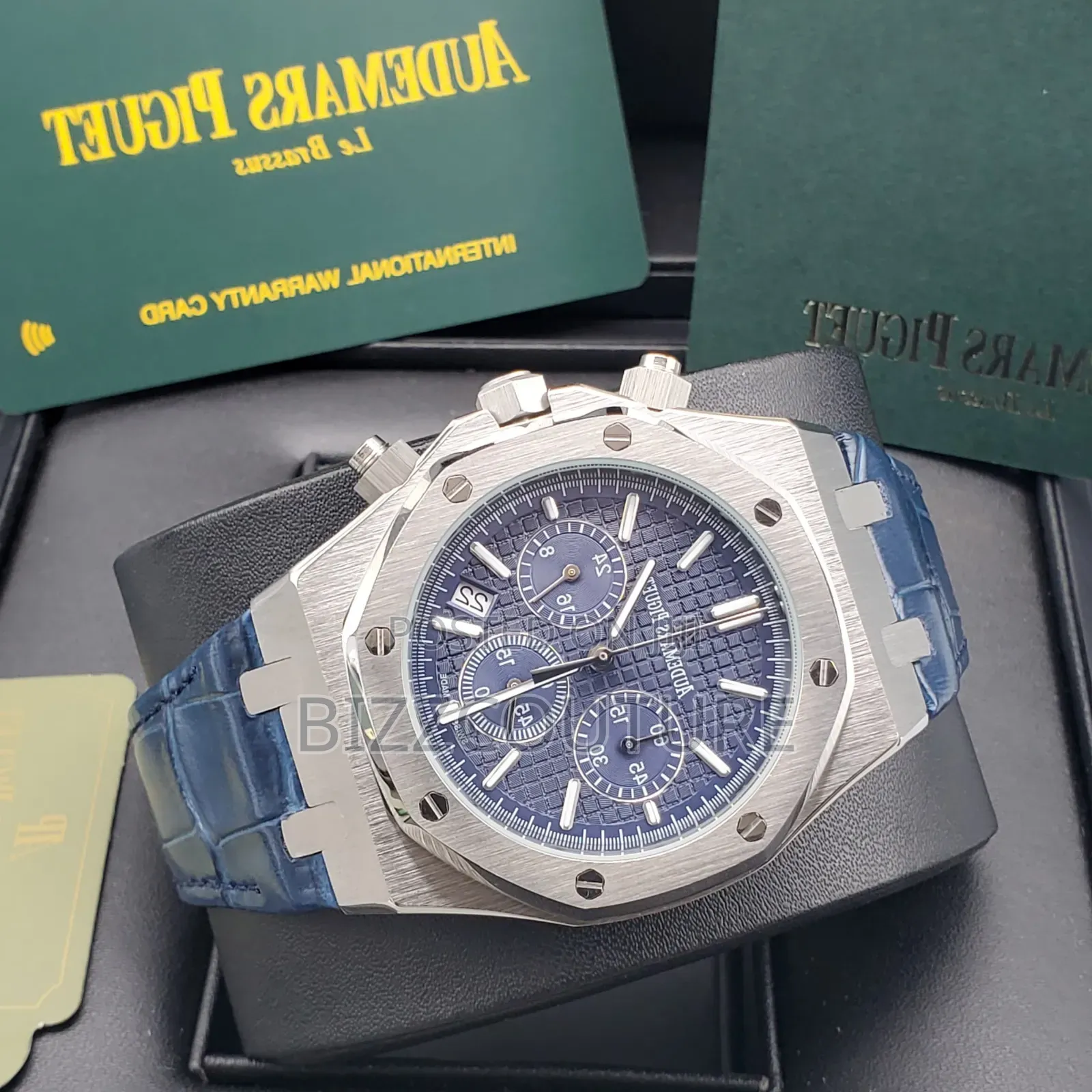 Original Audemars Piguet Blue Genuine Leather Strap Watch