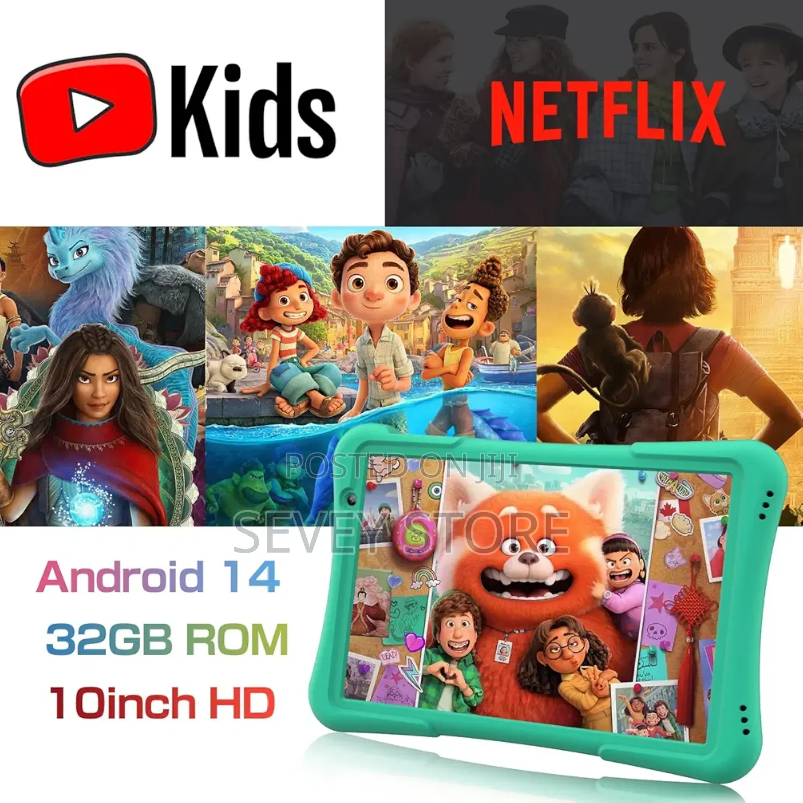 10 Inch Kids Tablet Android 14 Tabletas 32gb, Quad-Core, 6000mah