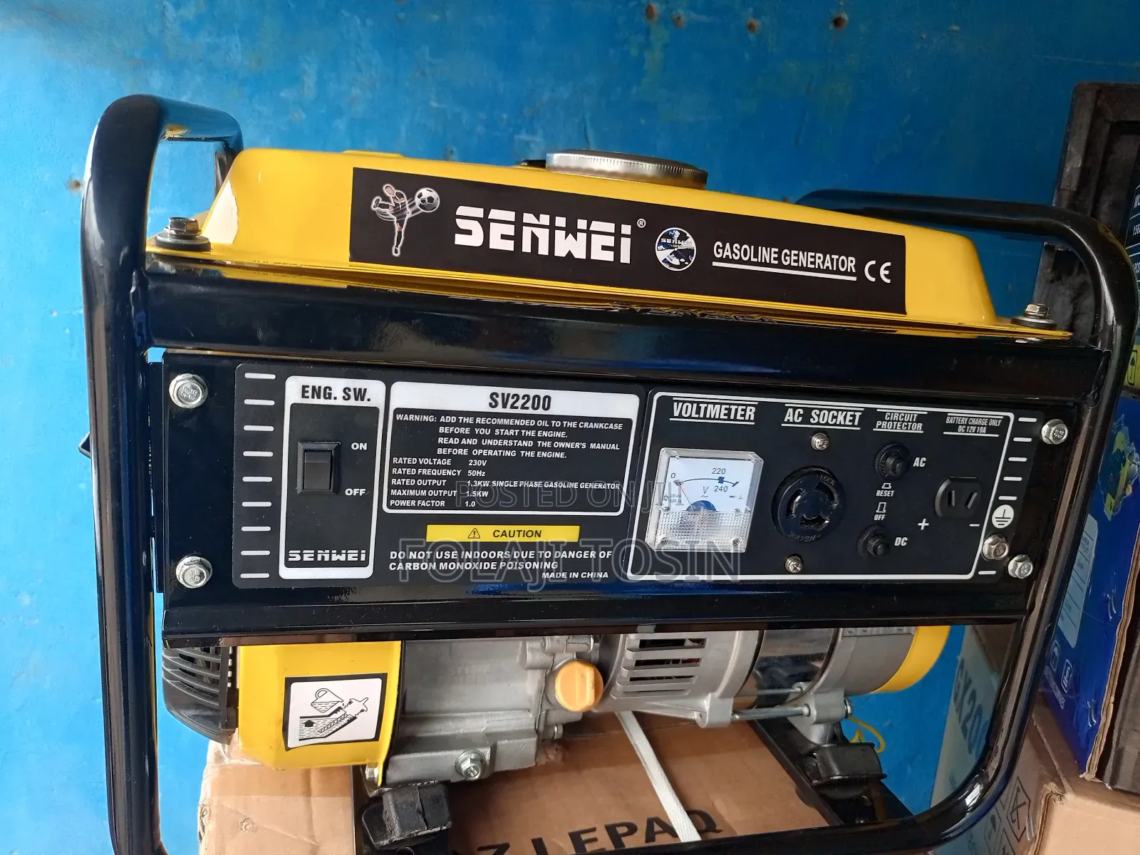Senwei Sv2200 1.8kva Medium Size Generator