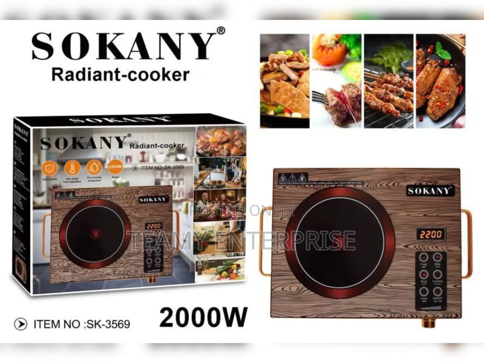 Sokany Induction Cooker - Single Face Radiant Electric Infrared Cook