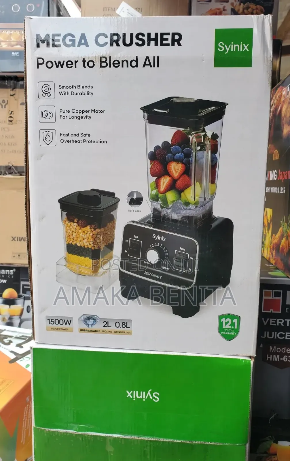 Syinix Commercial Blender 2ltrs