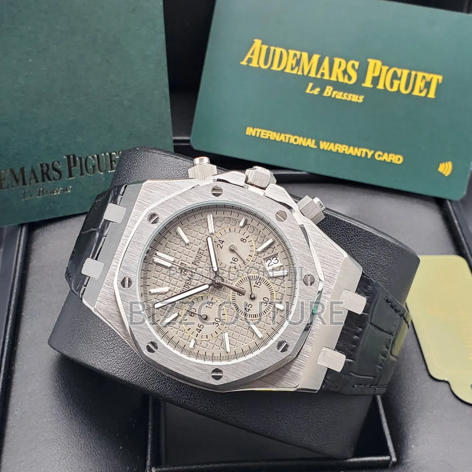 Original Audemars Piguet Black Genuine Leather Strap Watch