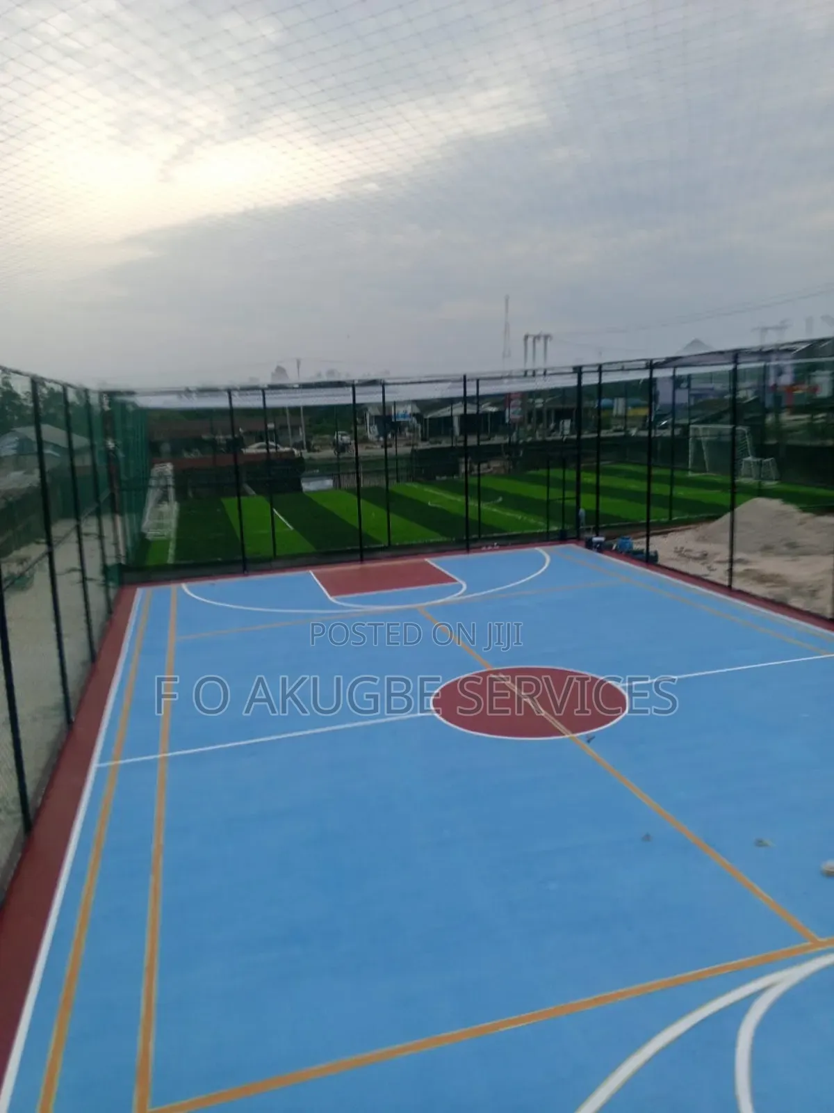 Basketball, Long Tennis Court Construction and Reinforcement